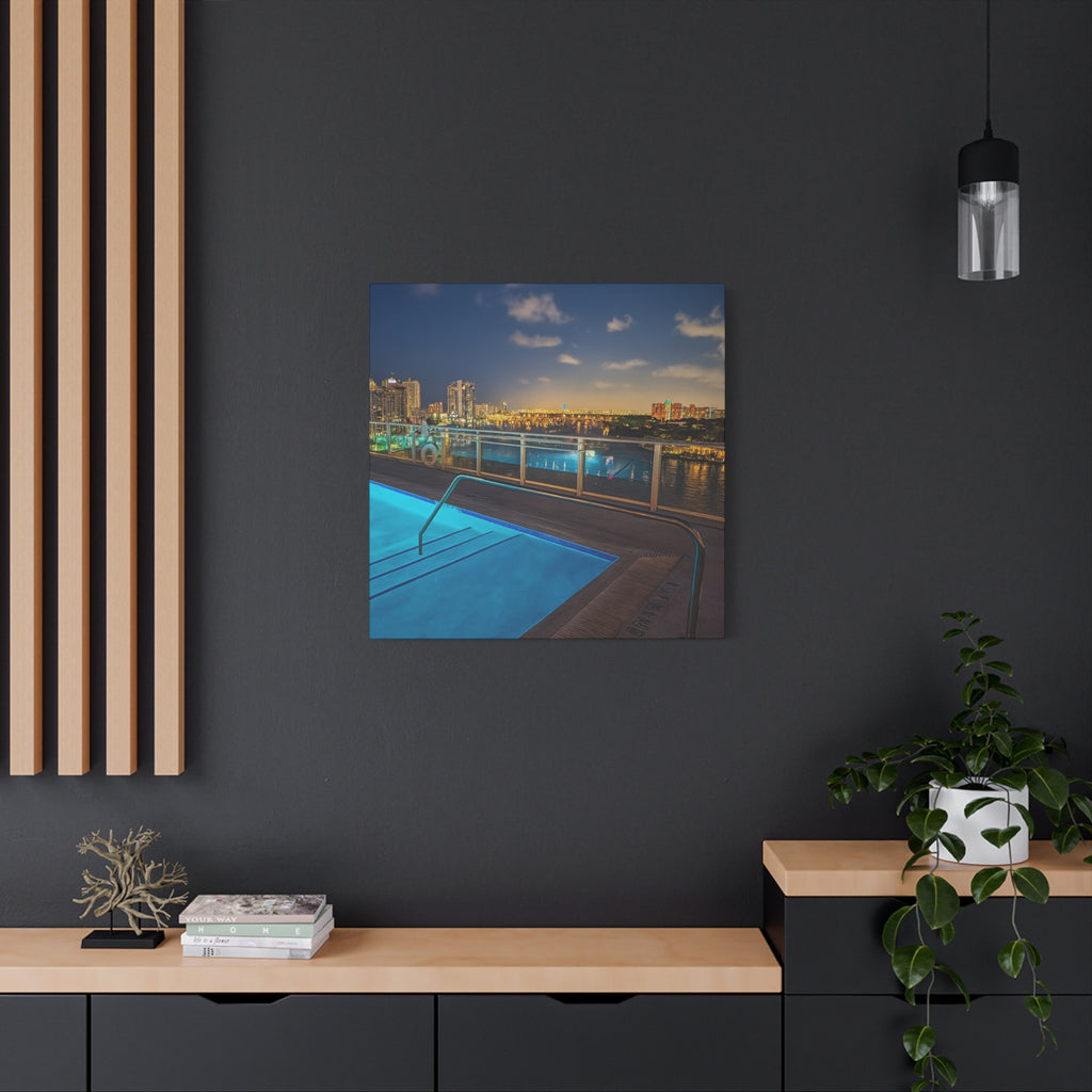 "Skyline Reflections" – Luxe Canvas Print