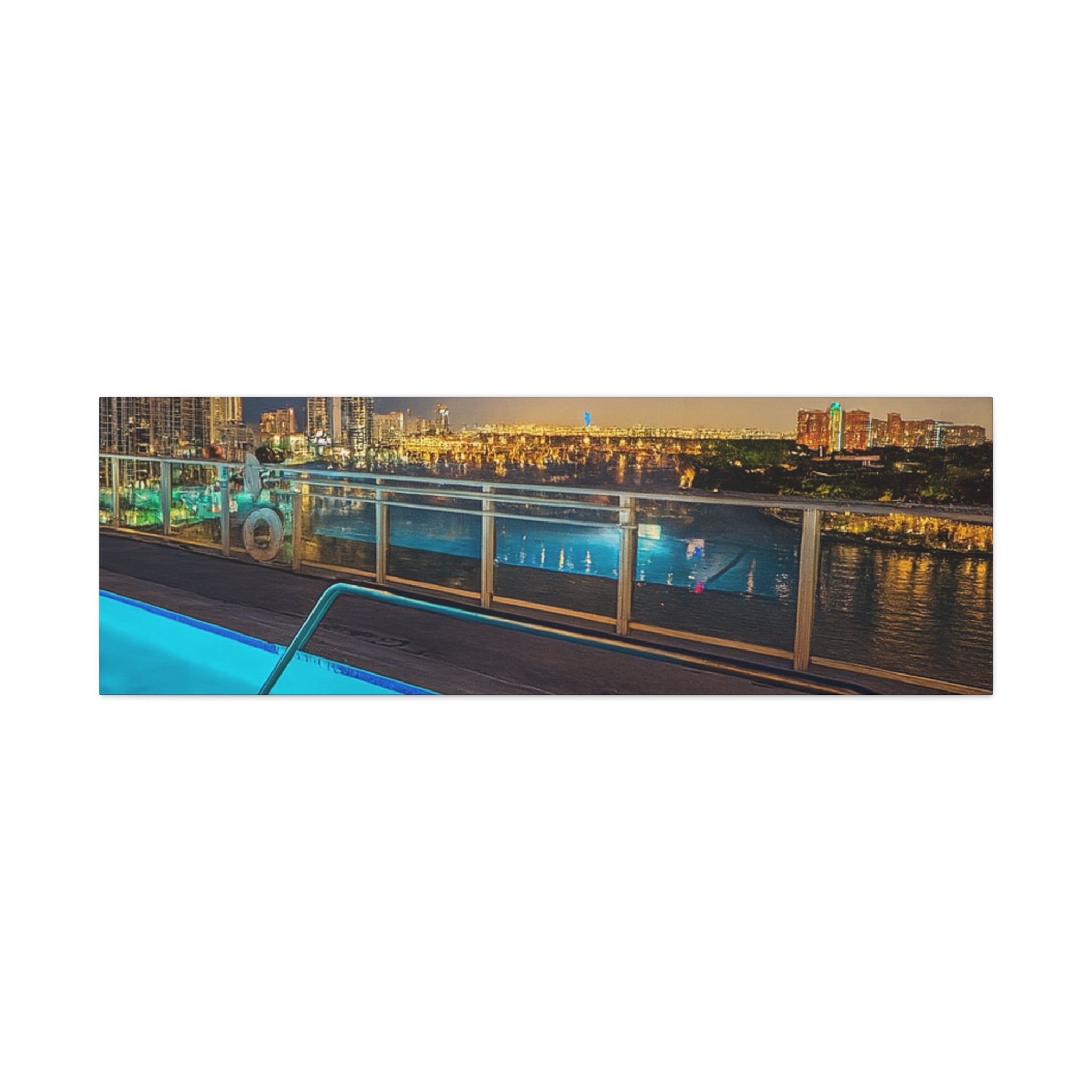 "Skyline Reflections" – Luxe Canvas Print