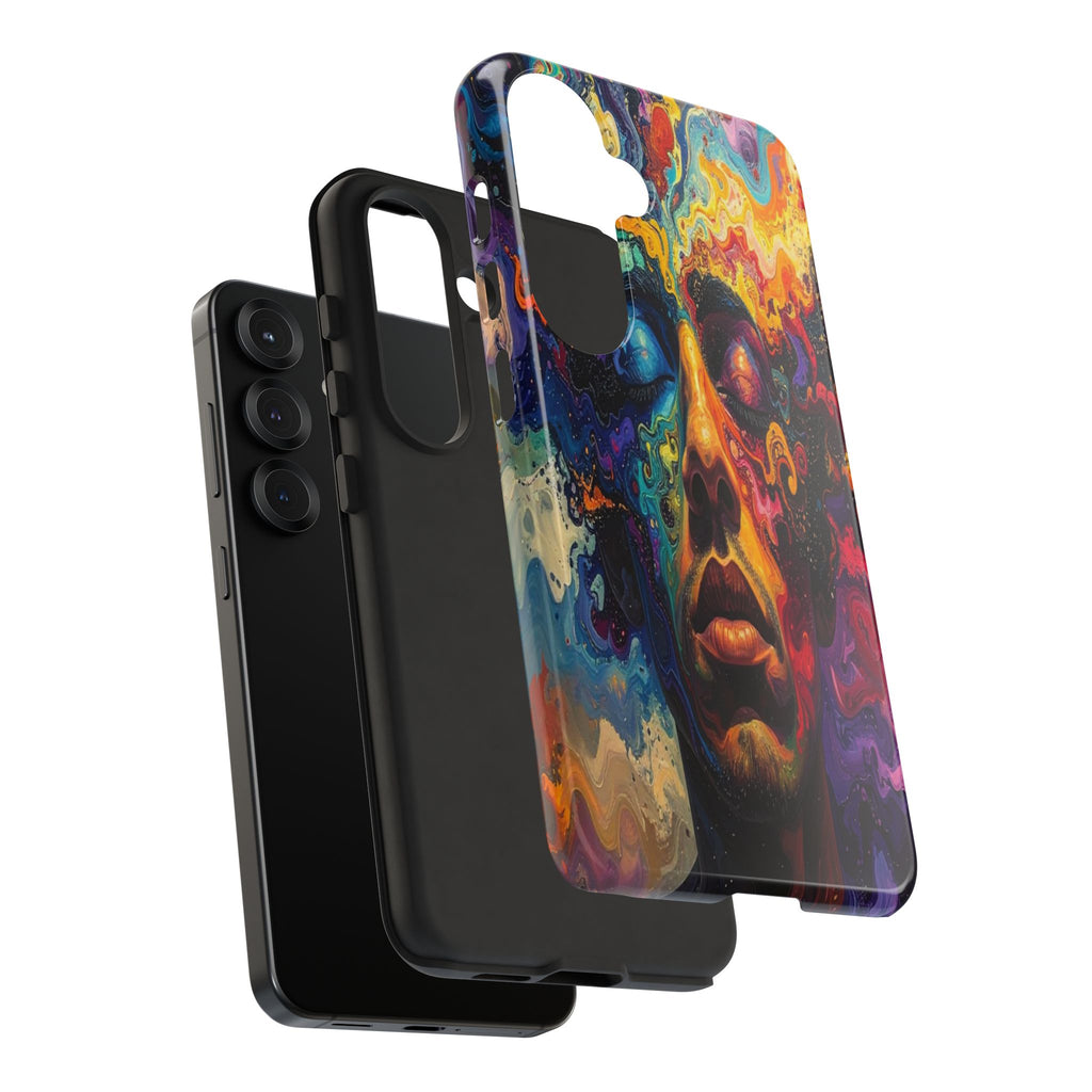 Psyche Unbound: Chromatic Consciousness, Digital Portrait Exploration - L’Art Suprême Phone Case