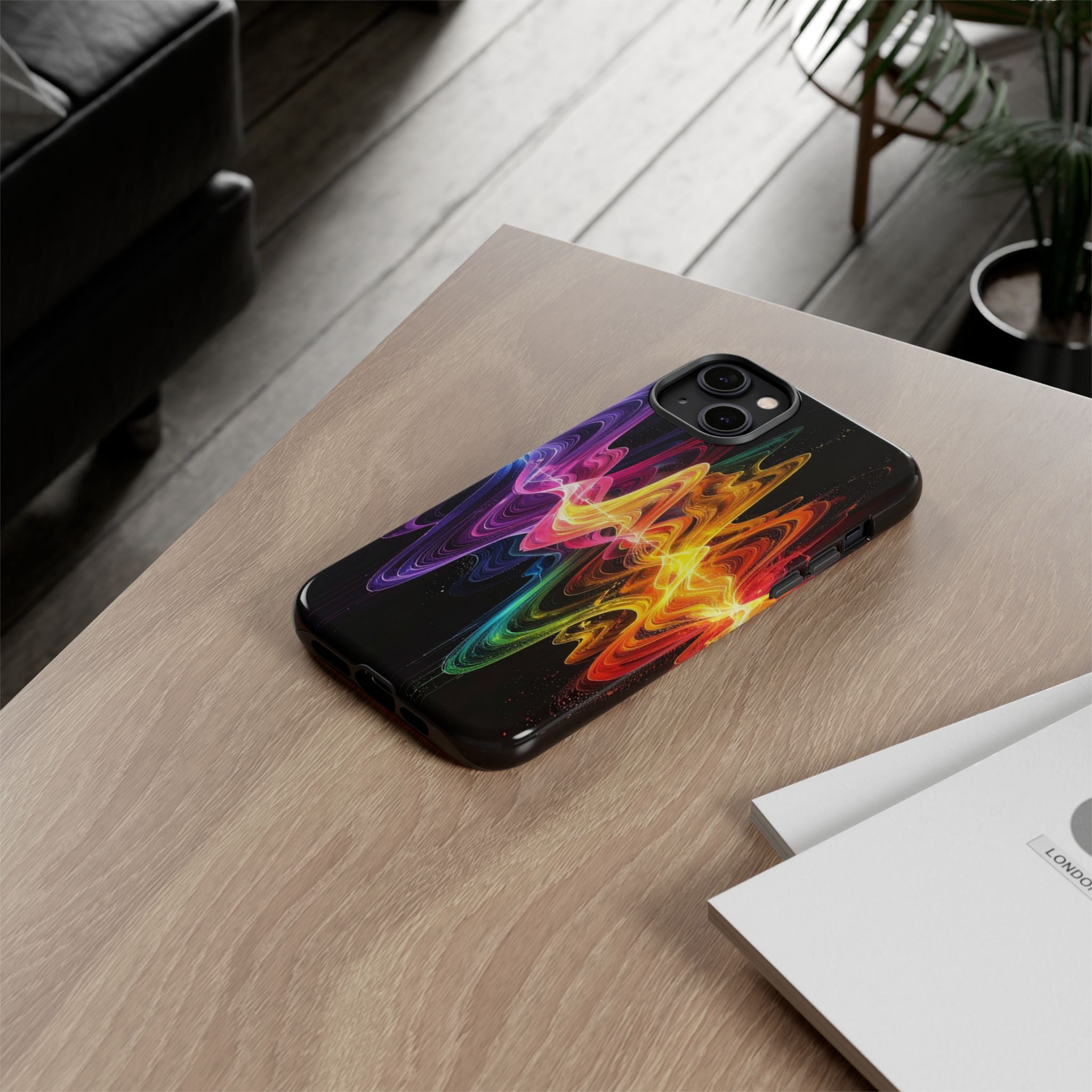 Resonant Spectrum: Digital Sound Wave Visualization, Chromatic Energy Flow - L’Art Suprême Phone Case