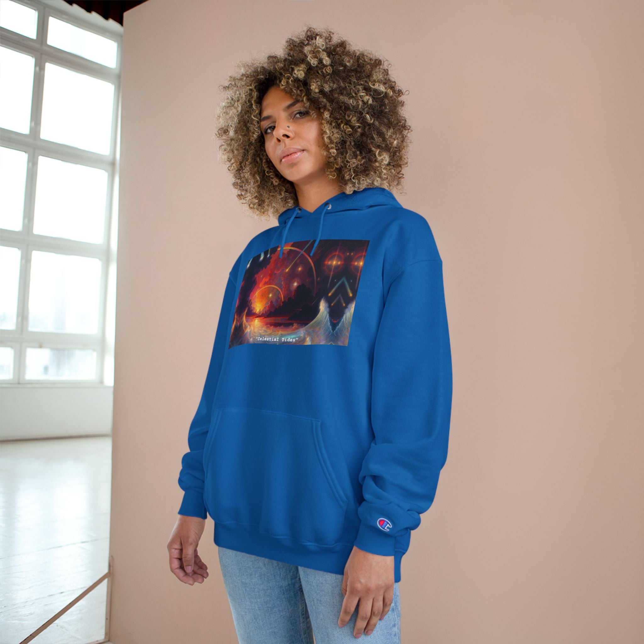 "Celestial Tides" – Champion Hoodie