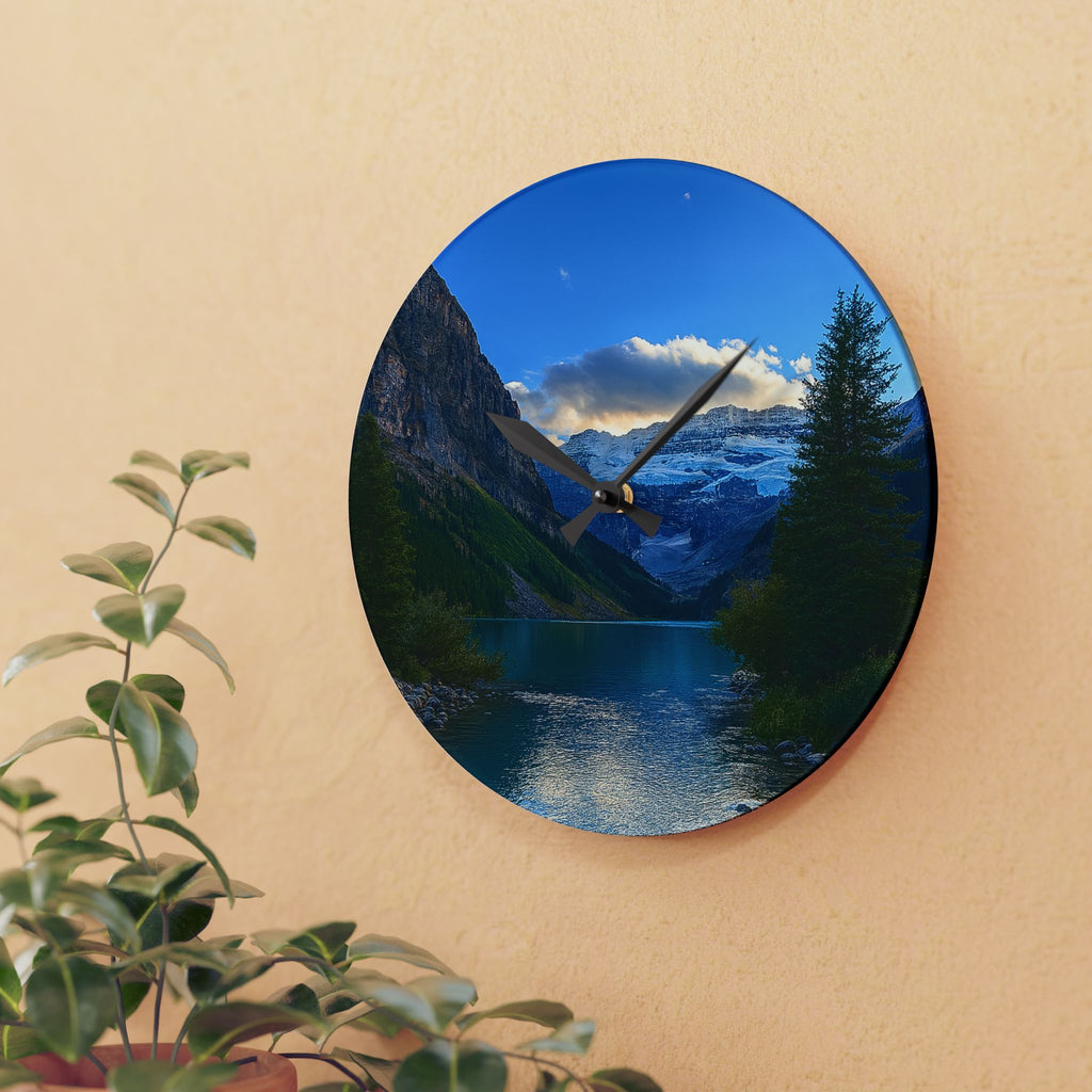 "Glacial Serenity" – Acrylic Wall Clock
