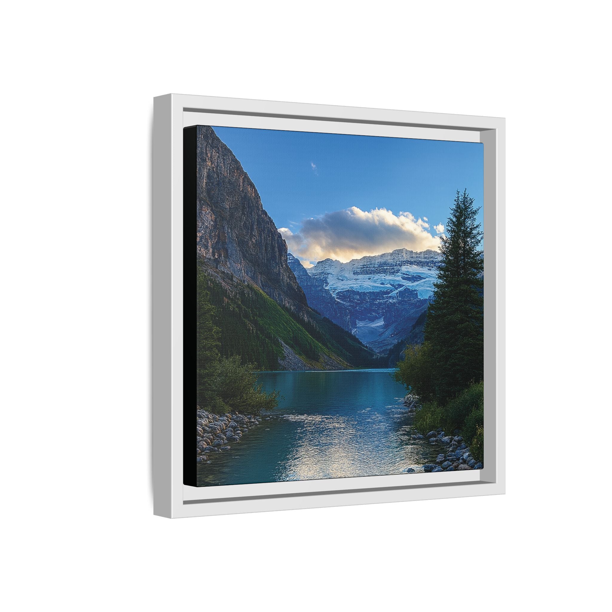 "Glacial Serenity" – Framed Canvas Print
