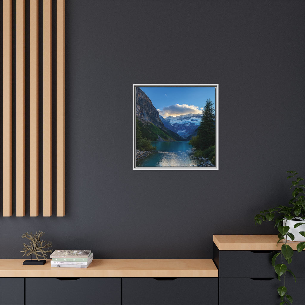 "Glacial Serenity" – Framed Canvas Print