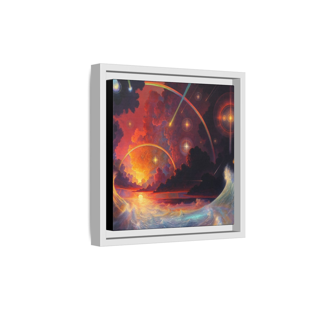 "Celestial Tides" – Framed Canvas Print