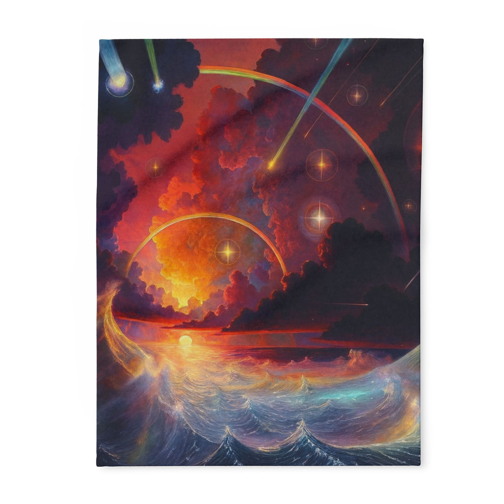 "Celestial Tides" – Dreamscape Fleece Blanket