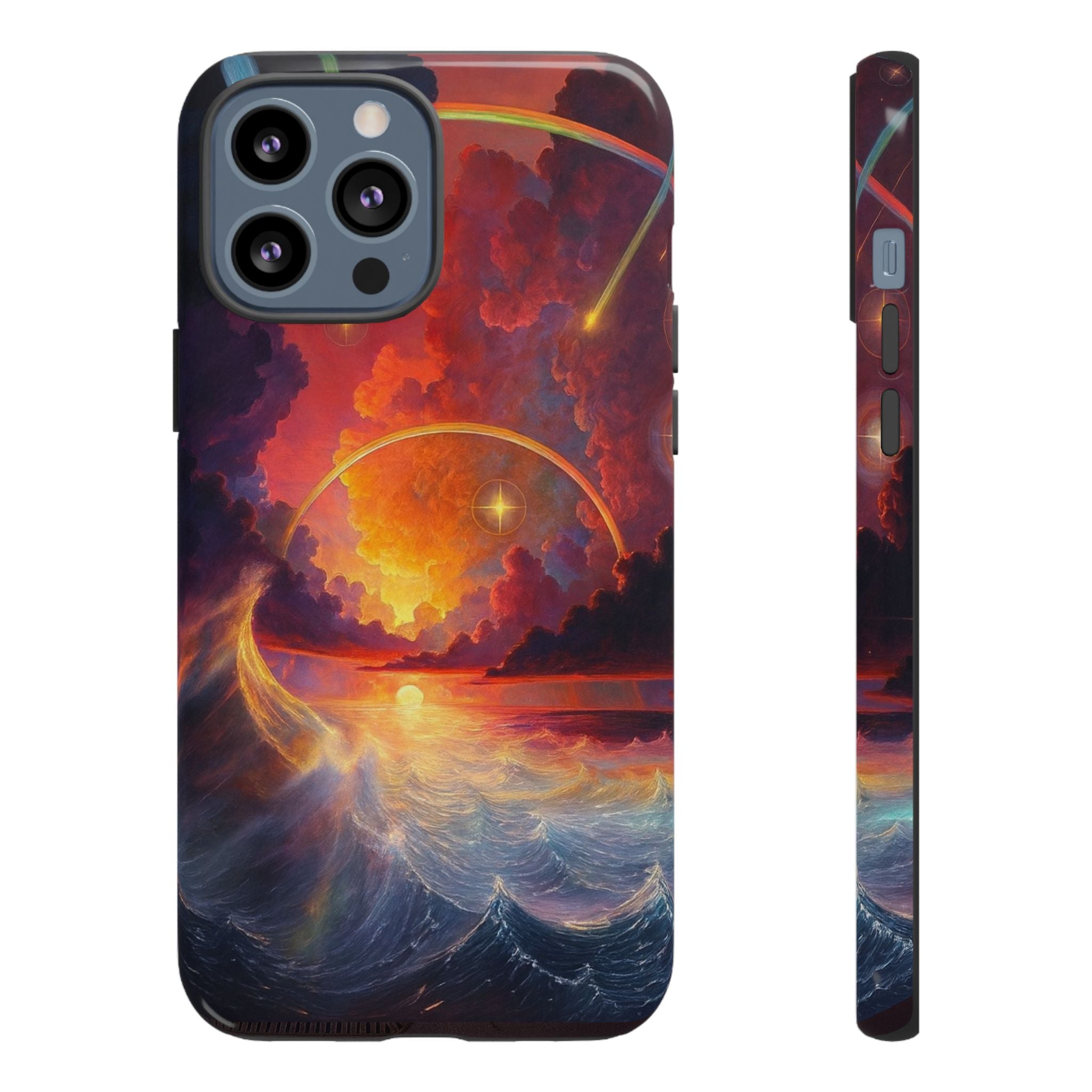 "Celestial Tides" – Printed Tough Phone Case