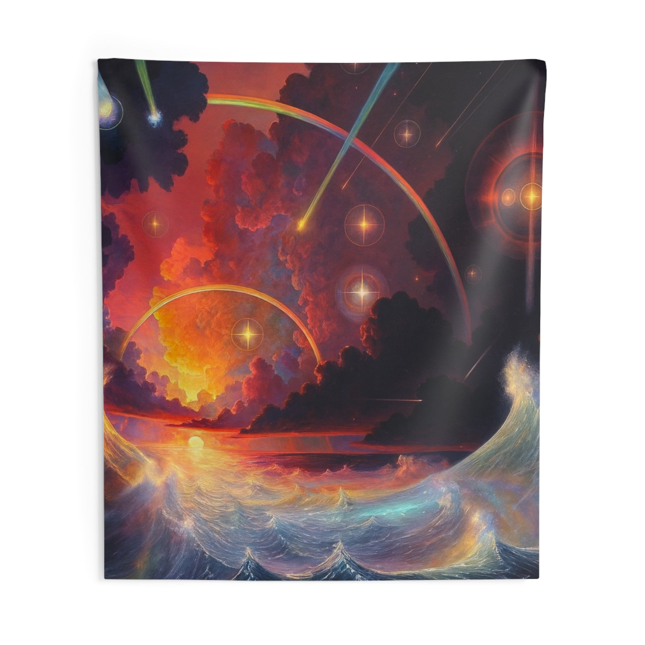 "Celestial Tides" – Cosmic Wall Tapestry