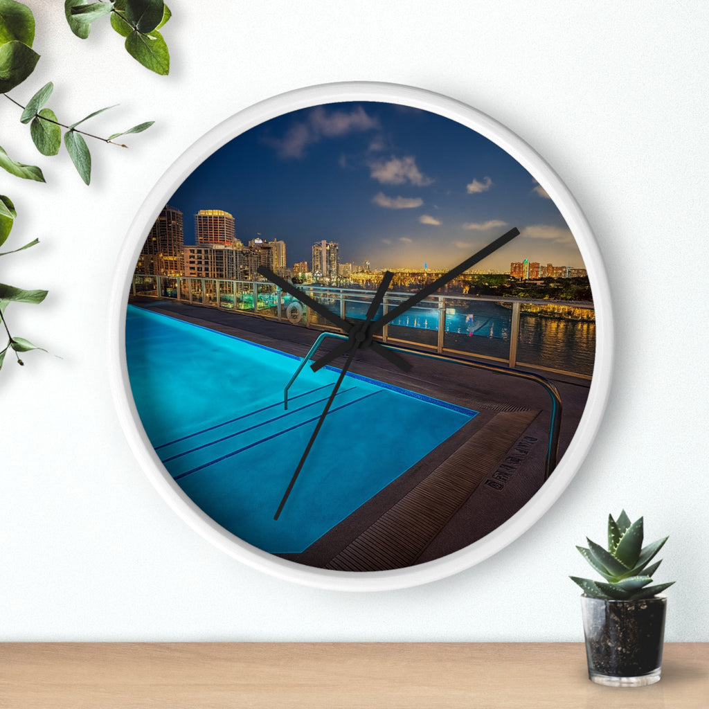 “Skyline Reflections" – Art Wall Clock