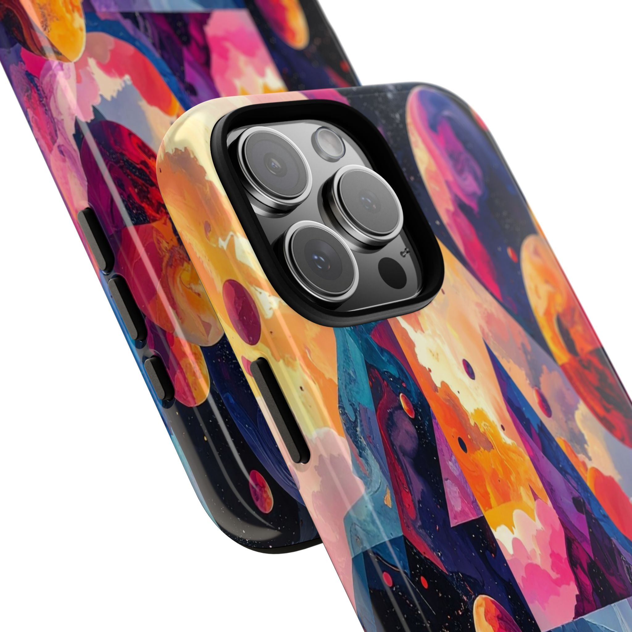 Cosmic Geometrica: Floating Spheres of Abstraction, Digital Dreamscape Dimensions - L’Art Suprême Phone Case