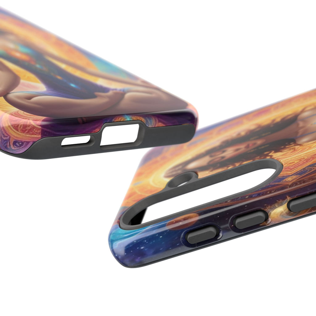 Cosmic Awakening: Spiritual Meditation Mandala, Celestial Energy Visualization - L’Art Suprême Phone Case