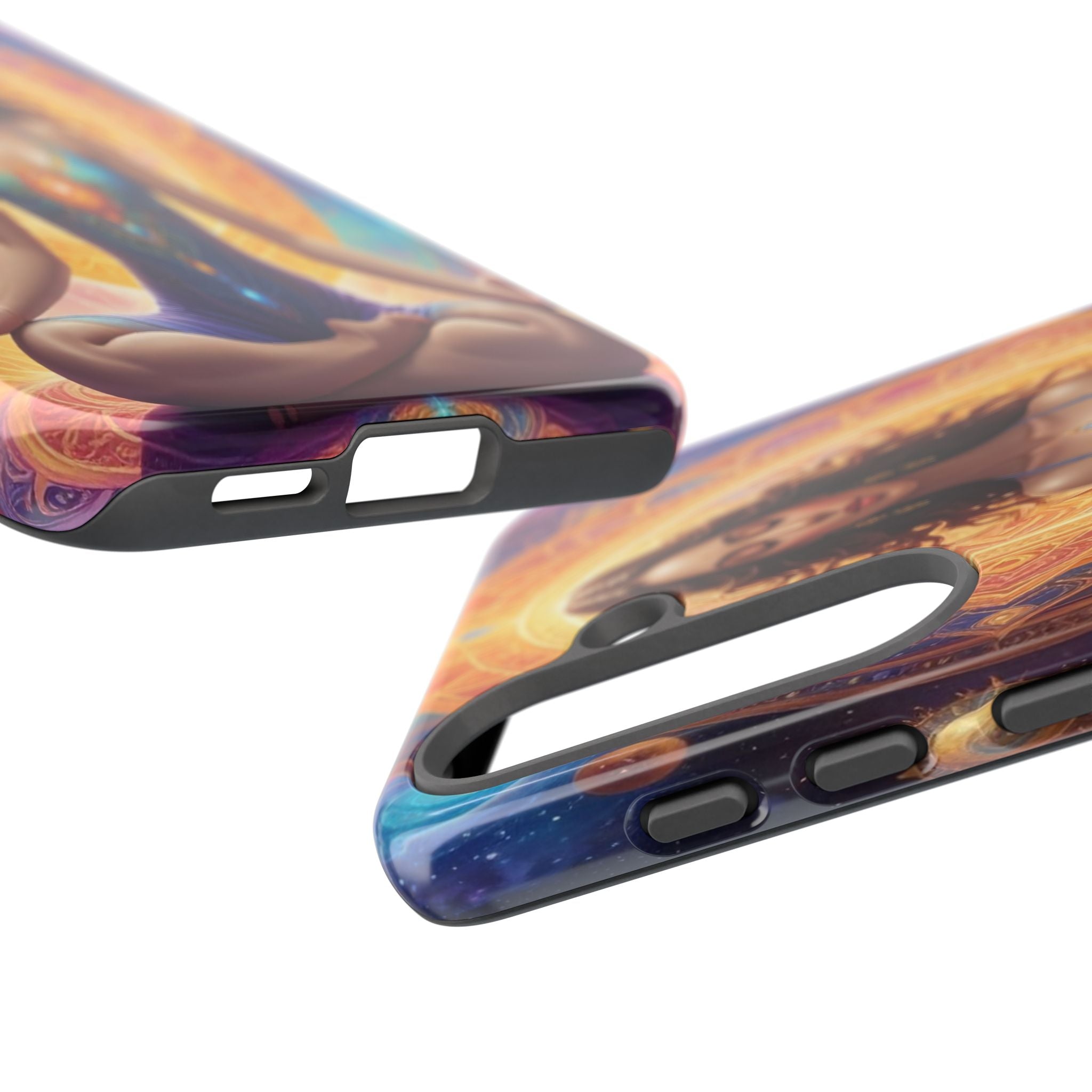 Cosmic Awakening: Spiritual Meditation Mandala, Celestial Energy Visualization - L’Art Suprême Phone Case