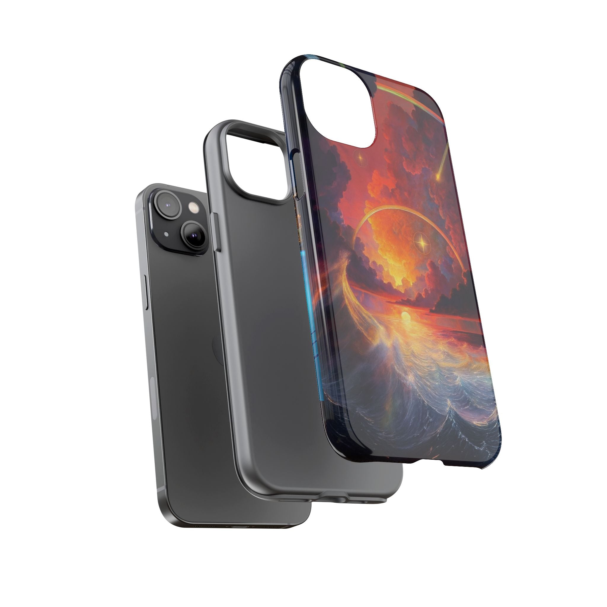 "Celestial Tides" – Printed Tough Phone Case