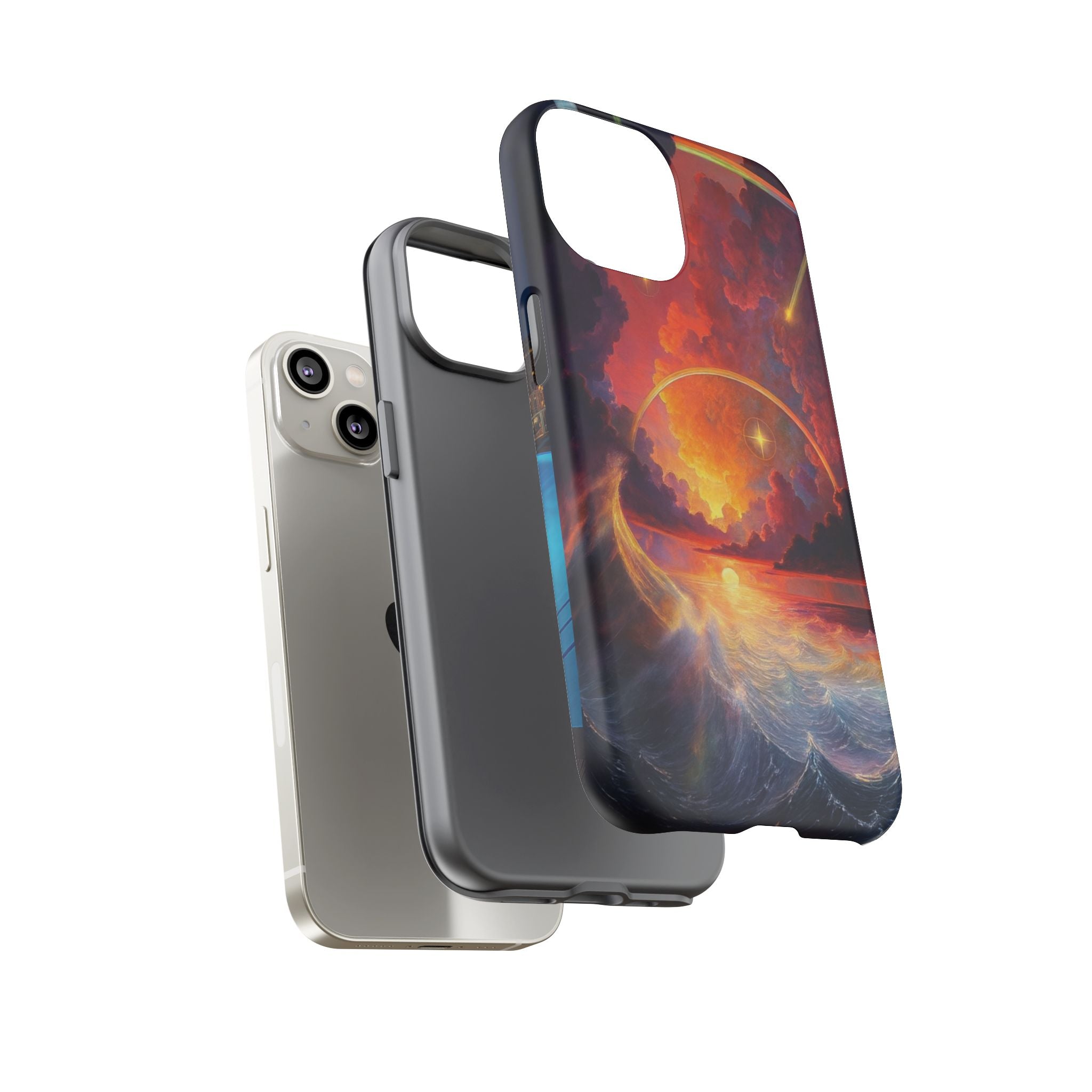 "Celestial Tides" – Printed Tough Phone Case