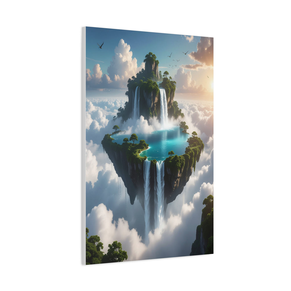 Celestial Archipelago: Floating Worlds of Mist and Stone, Digital Fantasy Landscape - L’Art Suprême Canvas