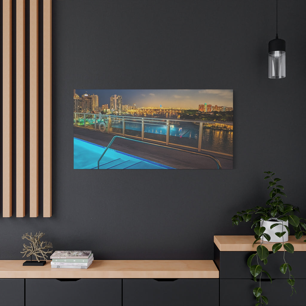 "Skyline Reflections" – Luxe Canvas Print