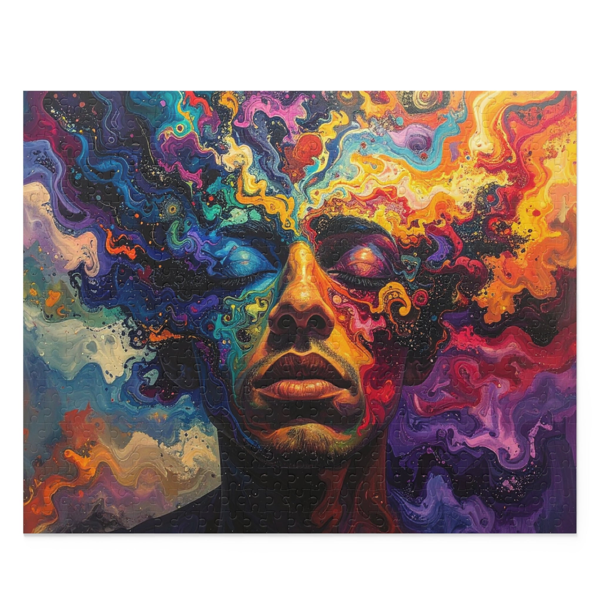 Cosmic Consciousness: Psychedelic Inner Landscape, Vibrant Abstract Expressionism -  L'Art Puzzle