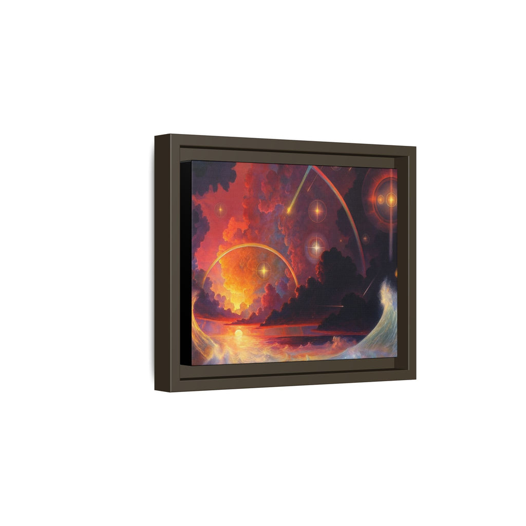 "Celestial Tides" – Framed Canvas Print