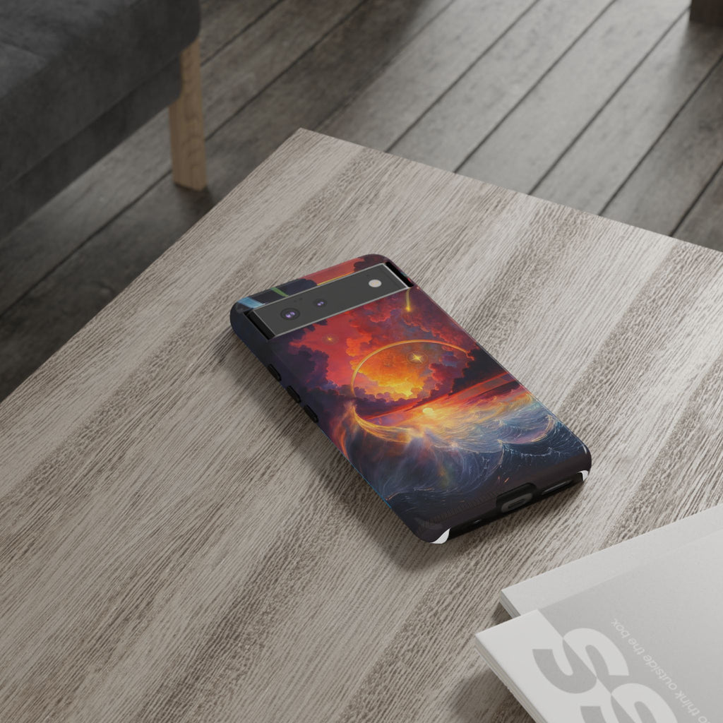 "Celestial Tides" – Printed Tough Phone Case