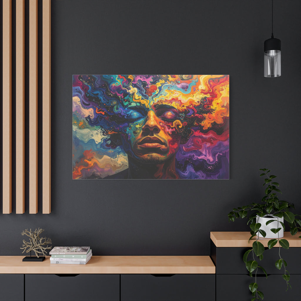 Consciousness Unfolding: Psychedelic Inner Landscape, Fluid Abstract Meditation - L’Art Suprême Canvas