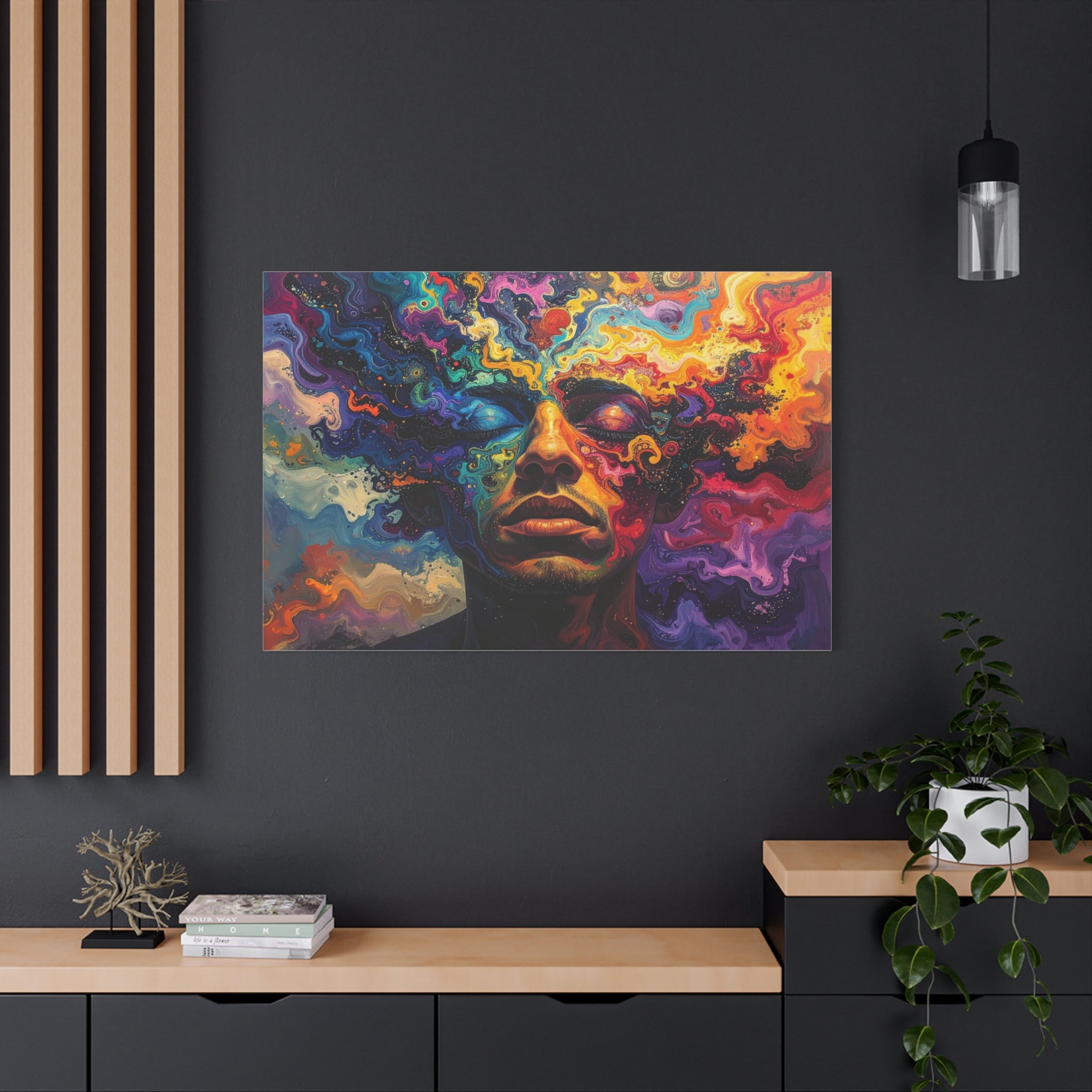 Consciousness Unfolding: Psychedelic Inner Landscape, Fluid Abstract Meditation - L’Art Suprême Canvas