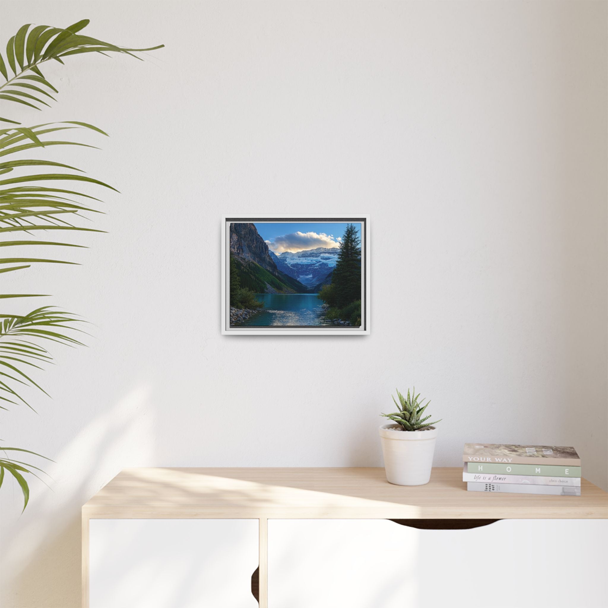 "Glacial Serenity" – Framed Canvas Print