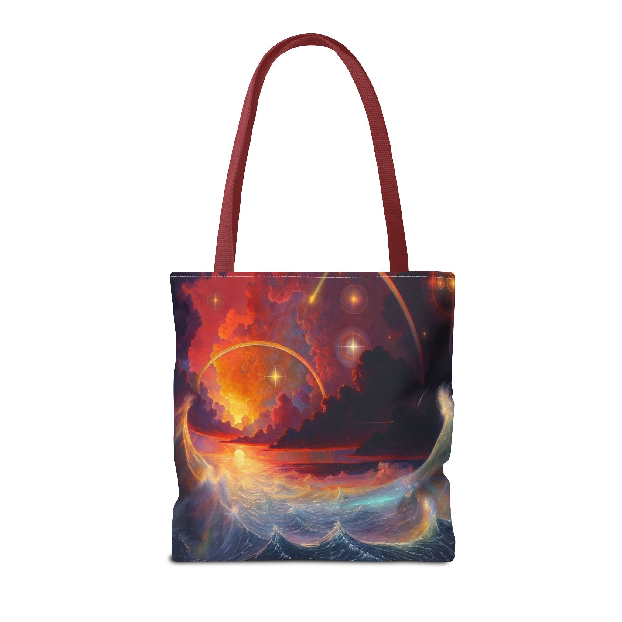 “Celestial Tides” – Cosmic Chaos x Ocean Calm Tote