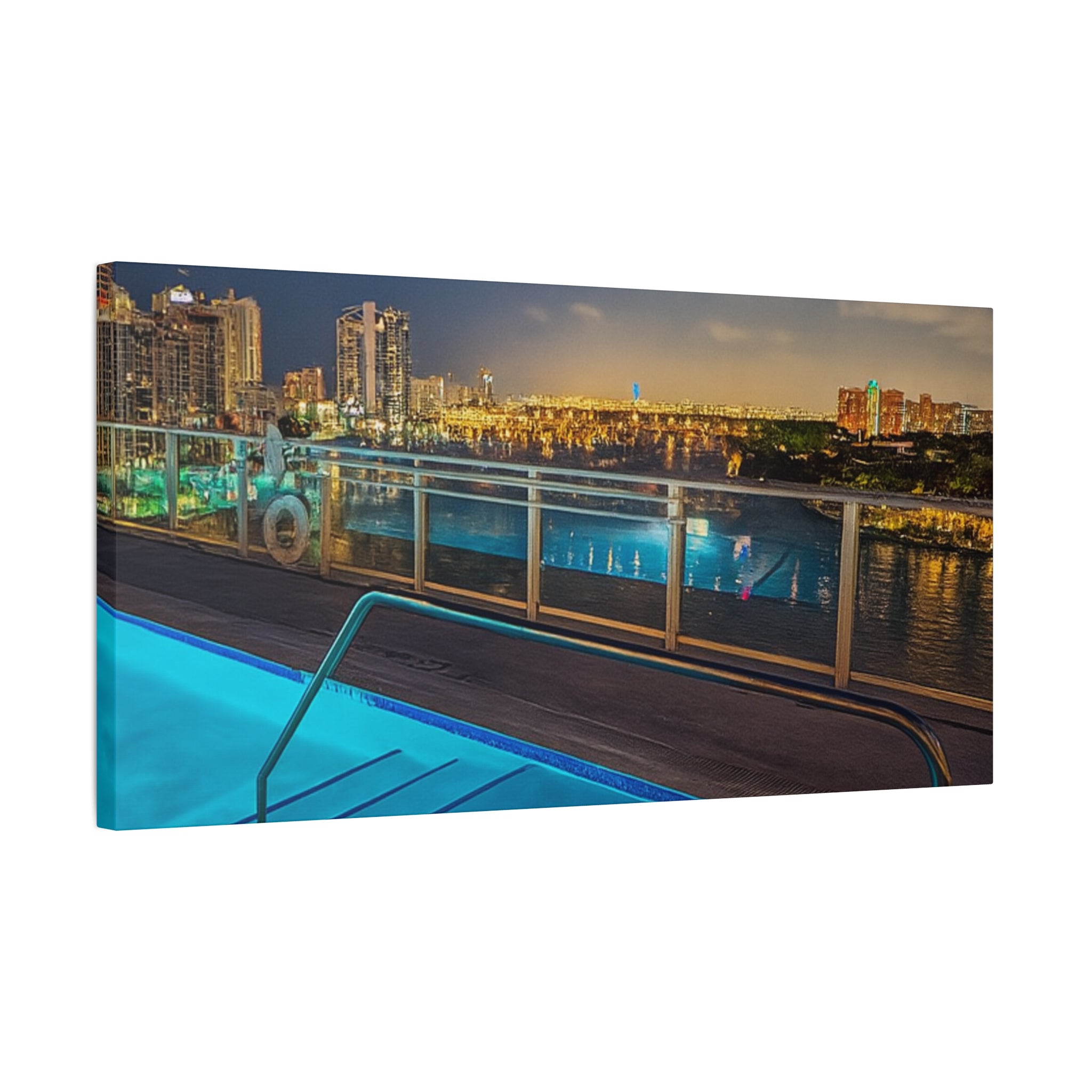 "Skyline Reflections" – Luxe Canvas Print