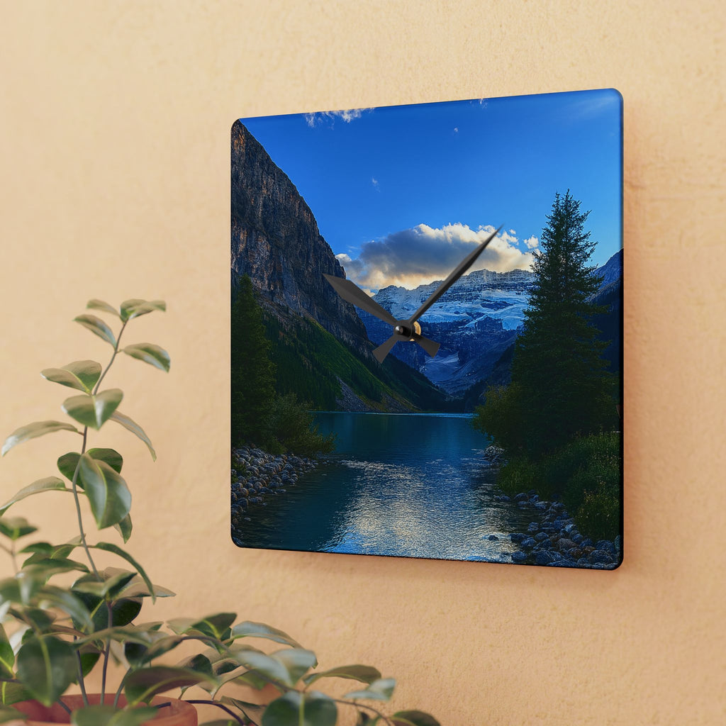 "Glacial Serenity" – Acrylic Wall Clock