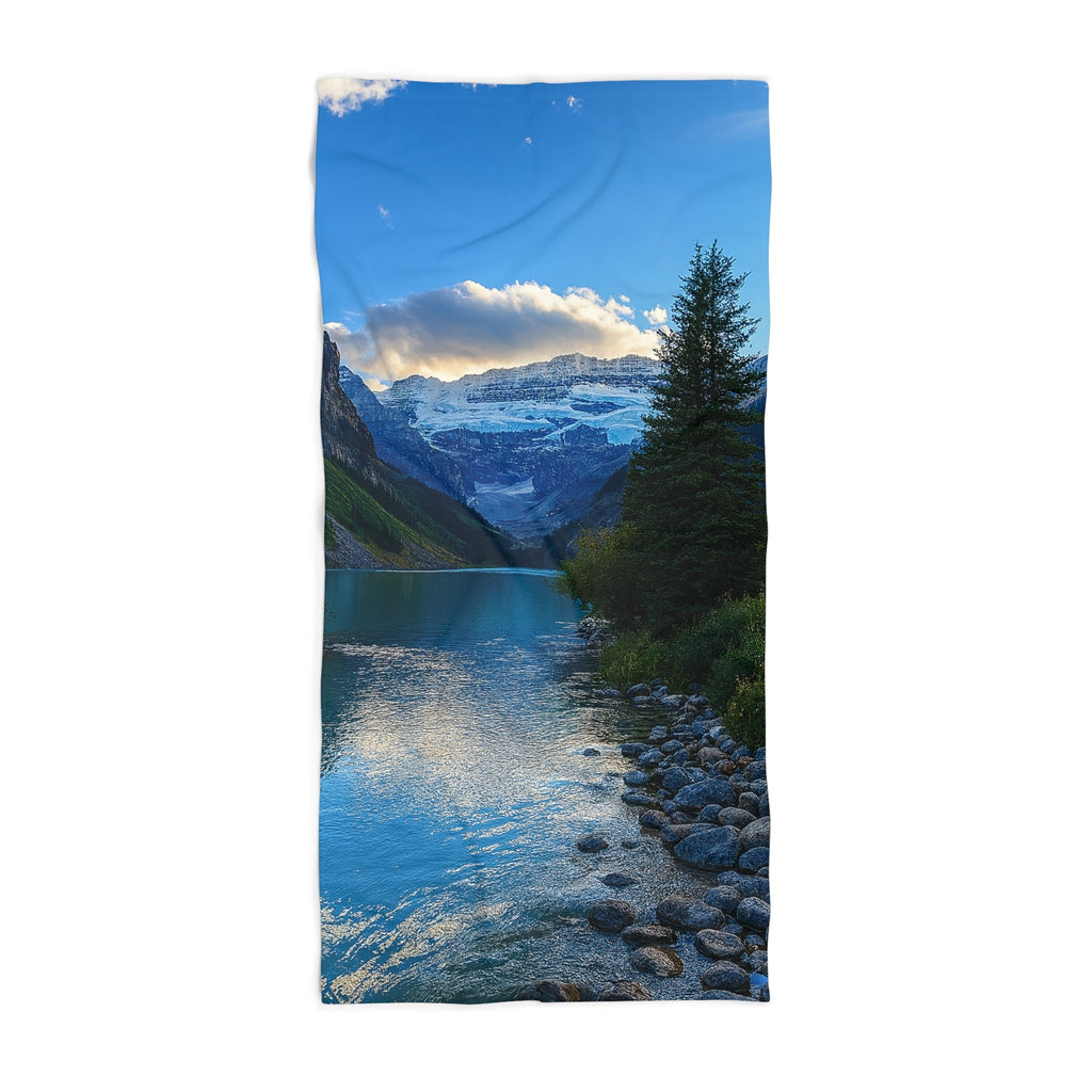 "Glacial Serenity" – Luxury Beach Towel