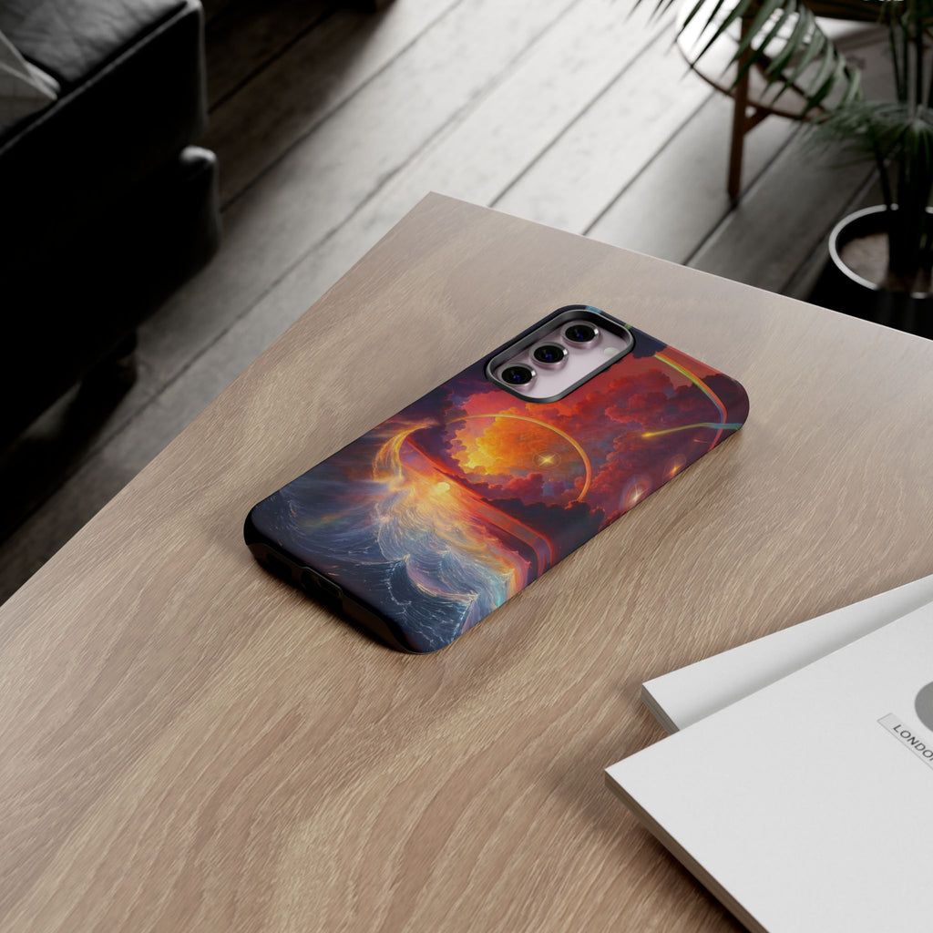 "Celestial Tides" – Printed Tough Phone Case