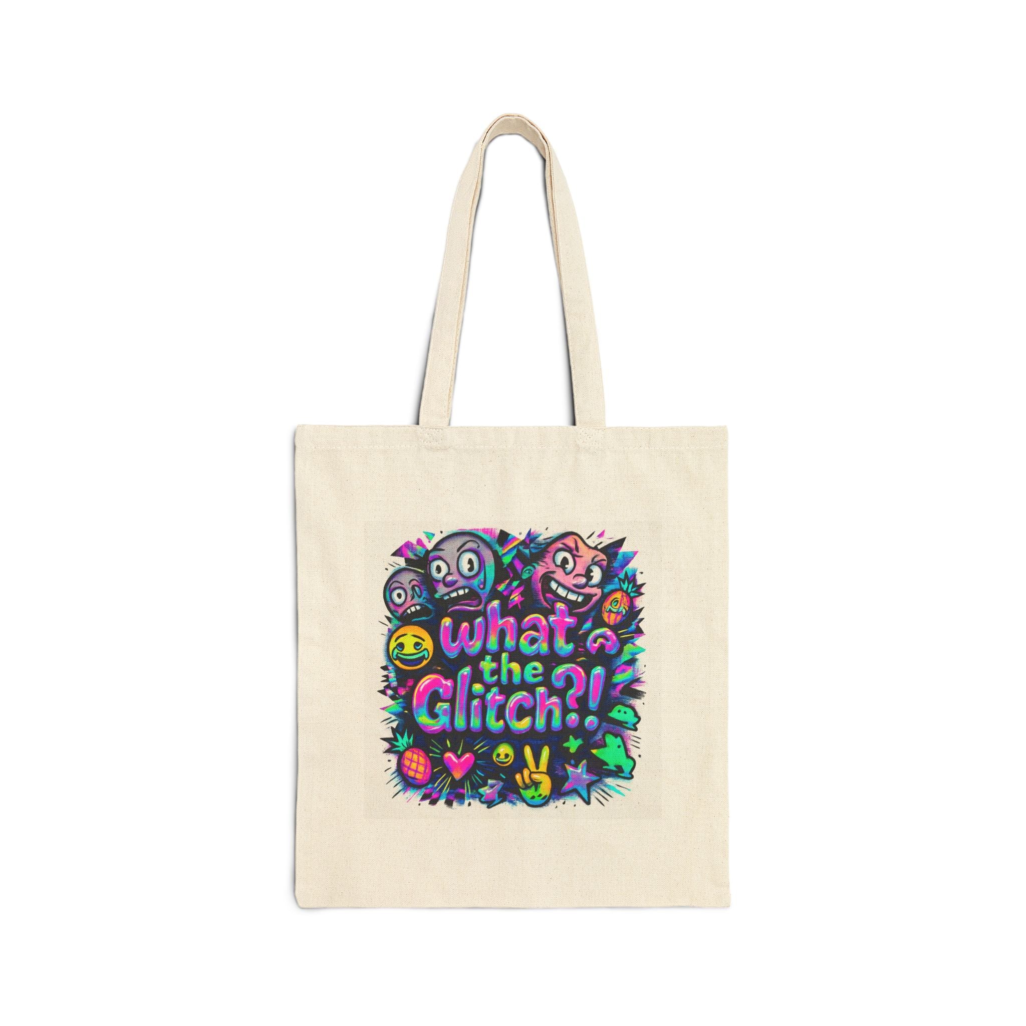 "What the Glitch" Cotton Tote Bag