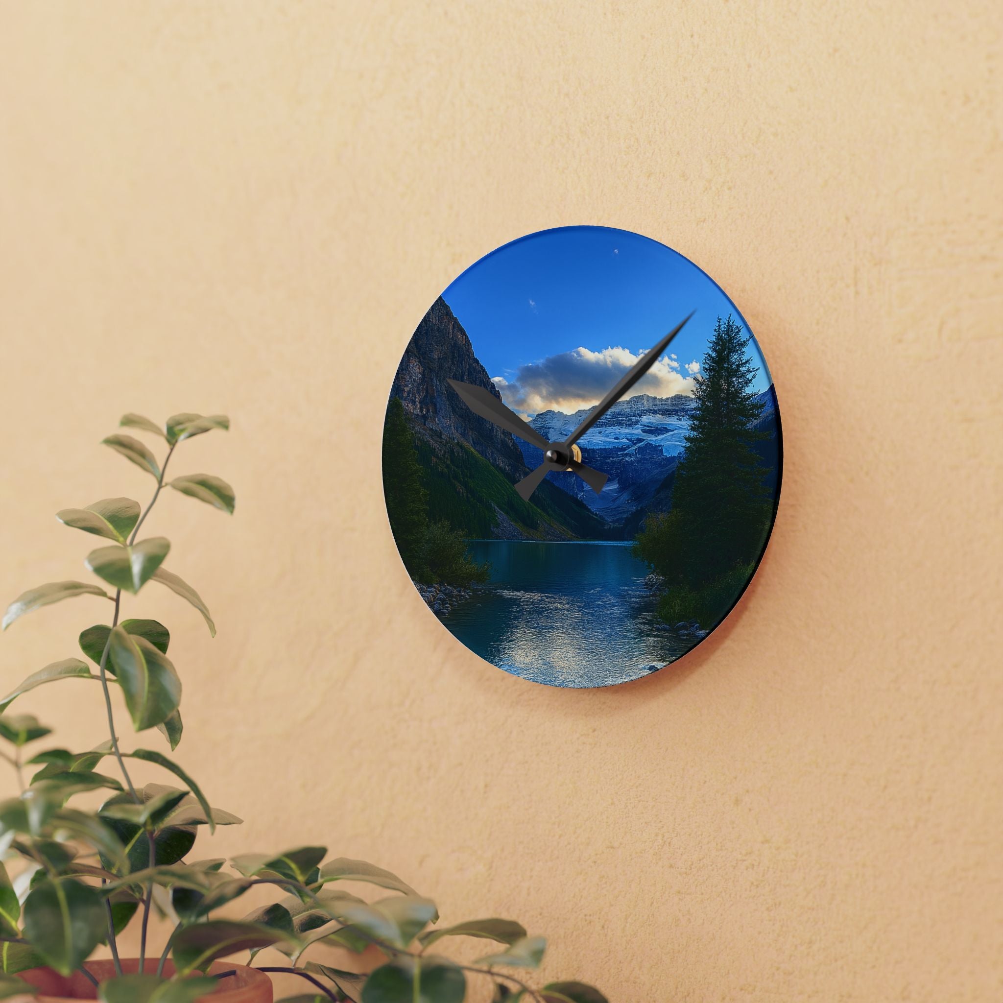 "Glacial Serenity" – Acrylic Wall Clock