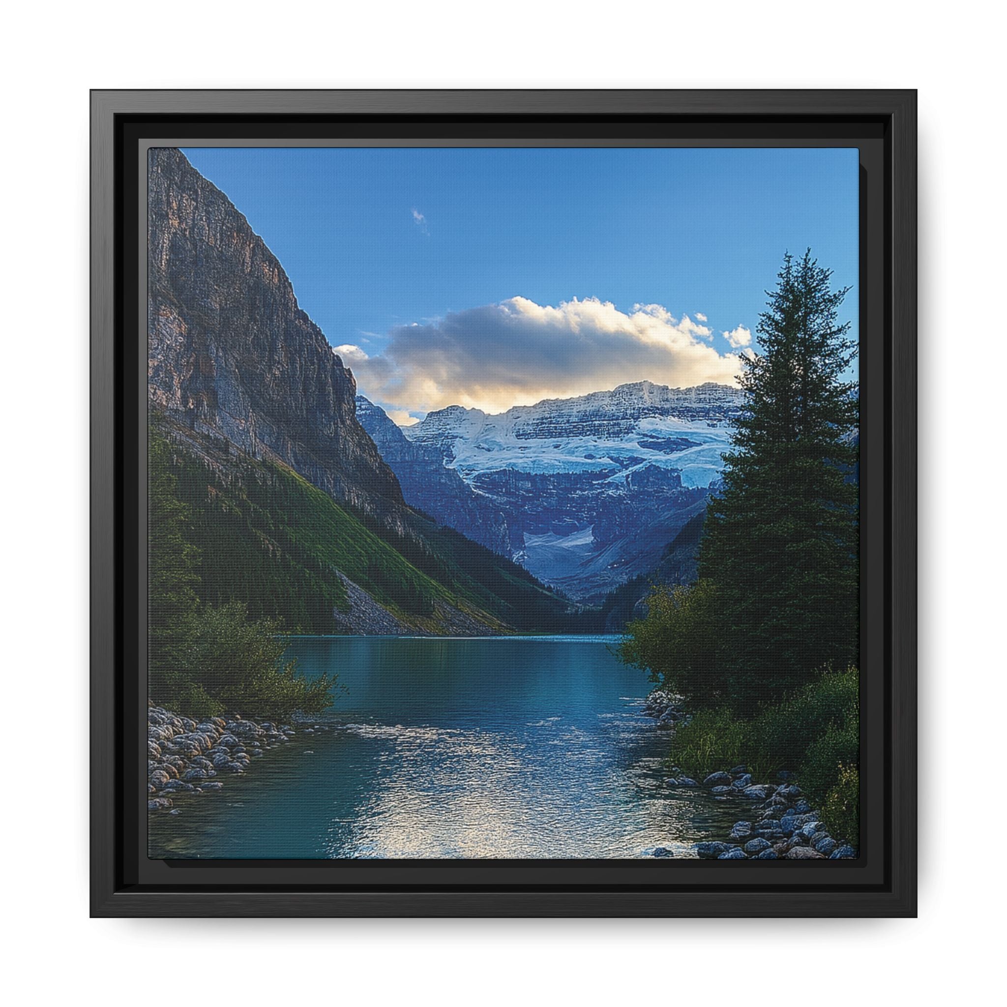 "Glacial Serenity" – Framed Canvas Print