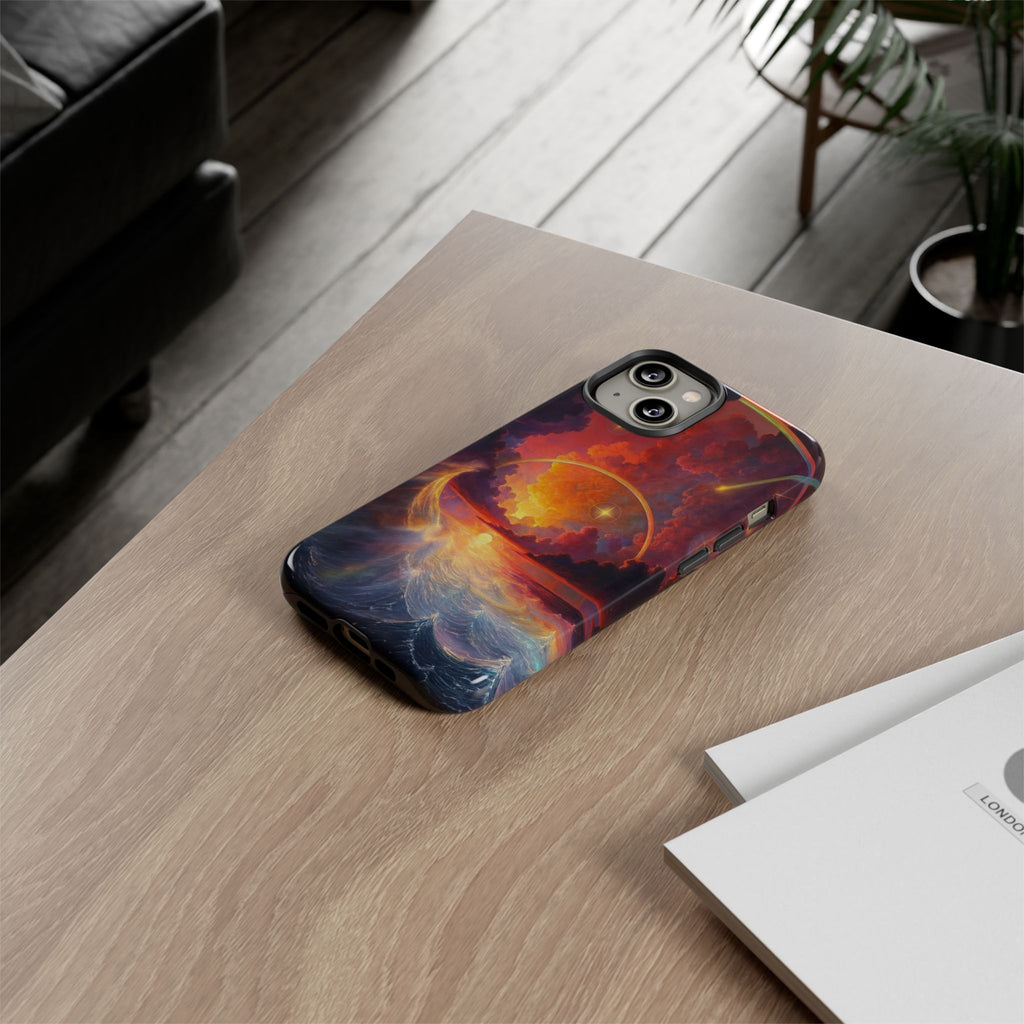 "Celestial Tides" – Printed Tough Phone Case