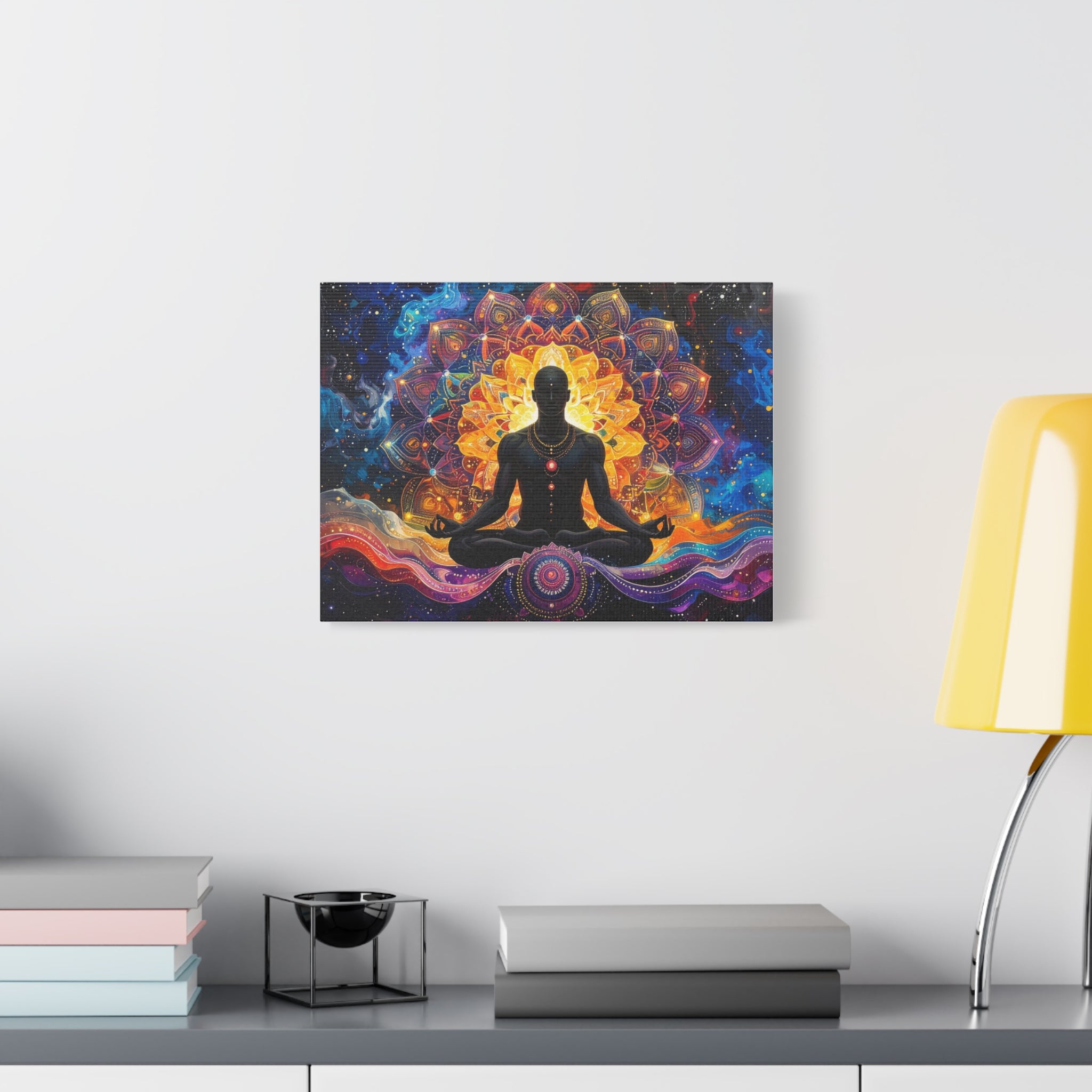 Cosmic Meditation: Spiritual Awakening through Mandala Art, Transcendent Chakra Visualization - L’Art Suprême Canvas
