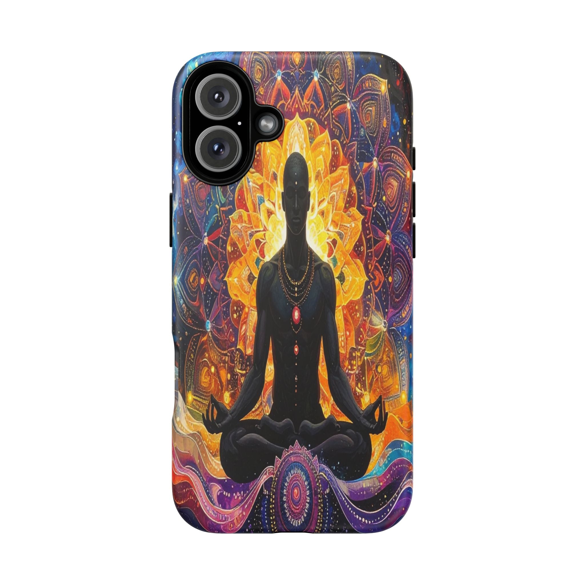 Cosmic Awakening: Spiritual Meditation Mandala, Chakra Energy Visualization - L’Art Suprême Phone Case