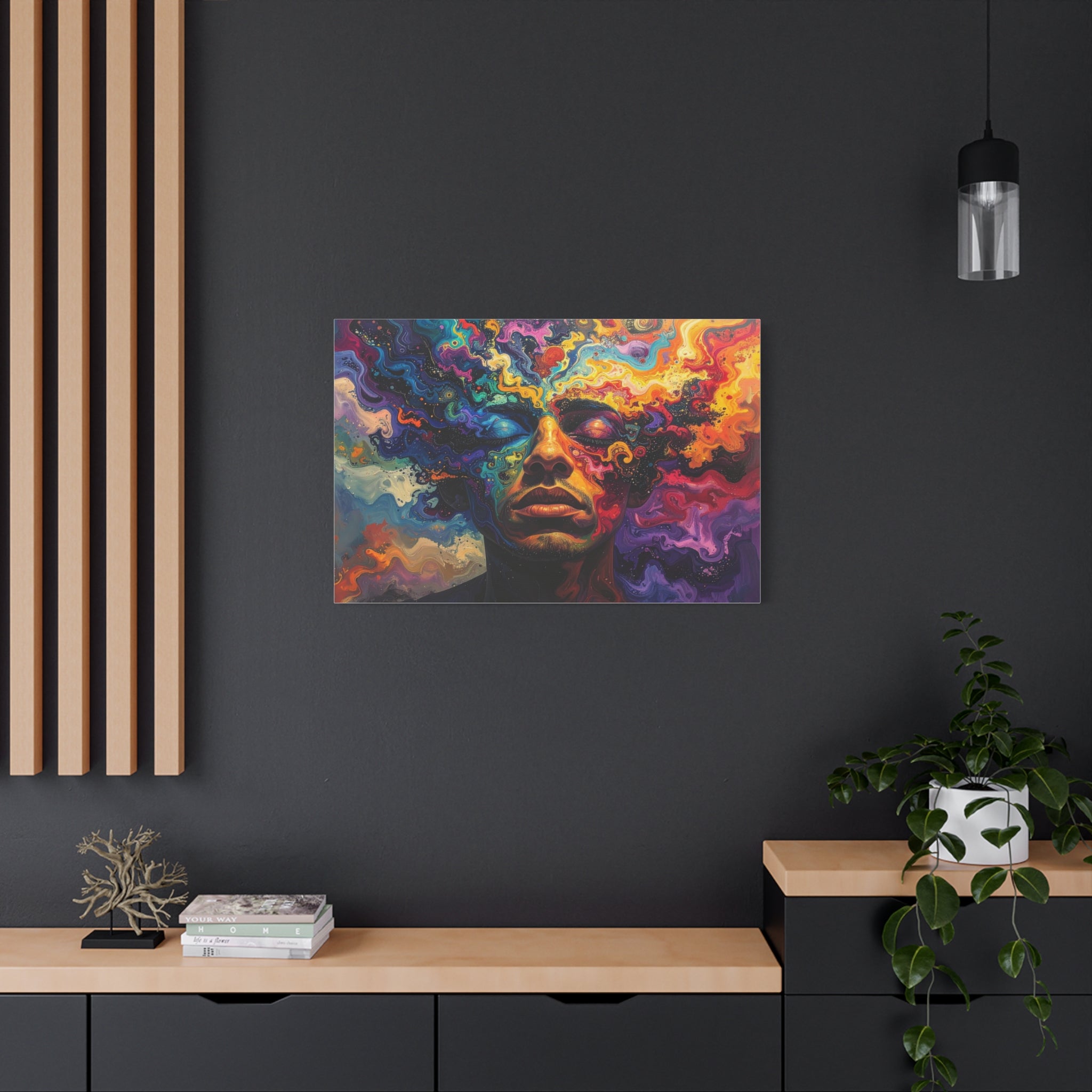 Consciousness Unfolding: Psychedelic Inner Landscape, Fluid Abstract Meditation - L’Art Suprême Canvas