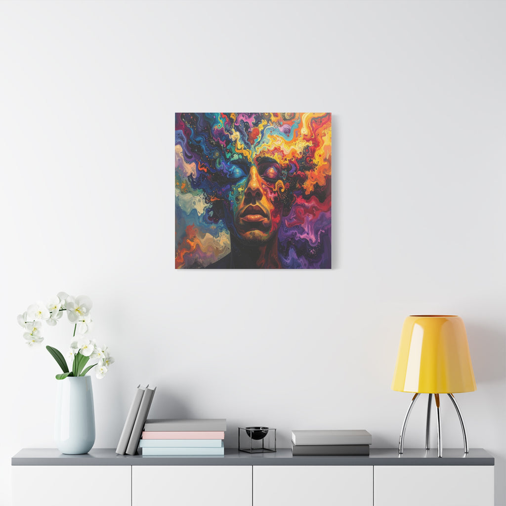 Consciousness Unfolding: Psychedelic Inner Landscape, Fluid Abstract Meditation - L’Art Suprême Canvas