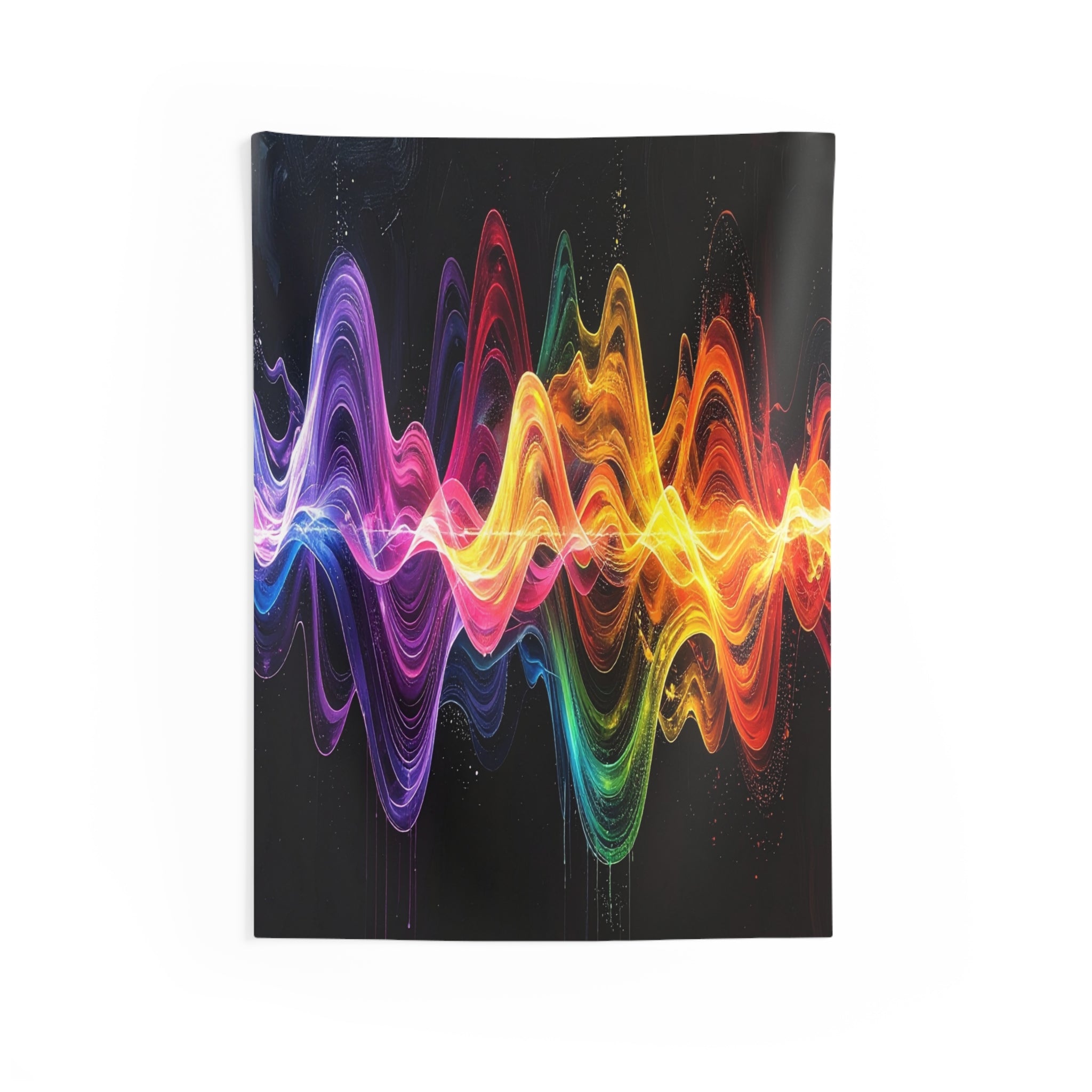 Quantum Symphony: Digital Wave Visualization, Spectrum of Energy - L'Art Tapestry