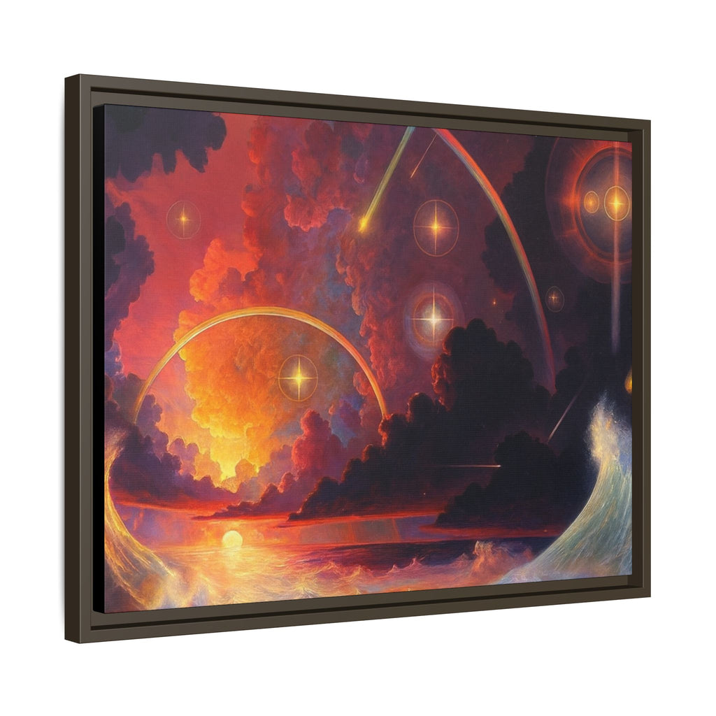 "Celestial Tides" – Framed Canvas Print