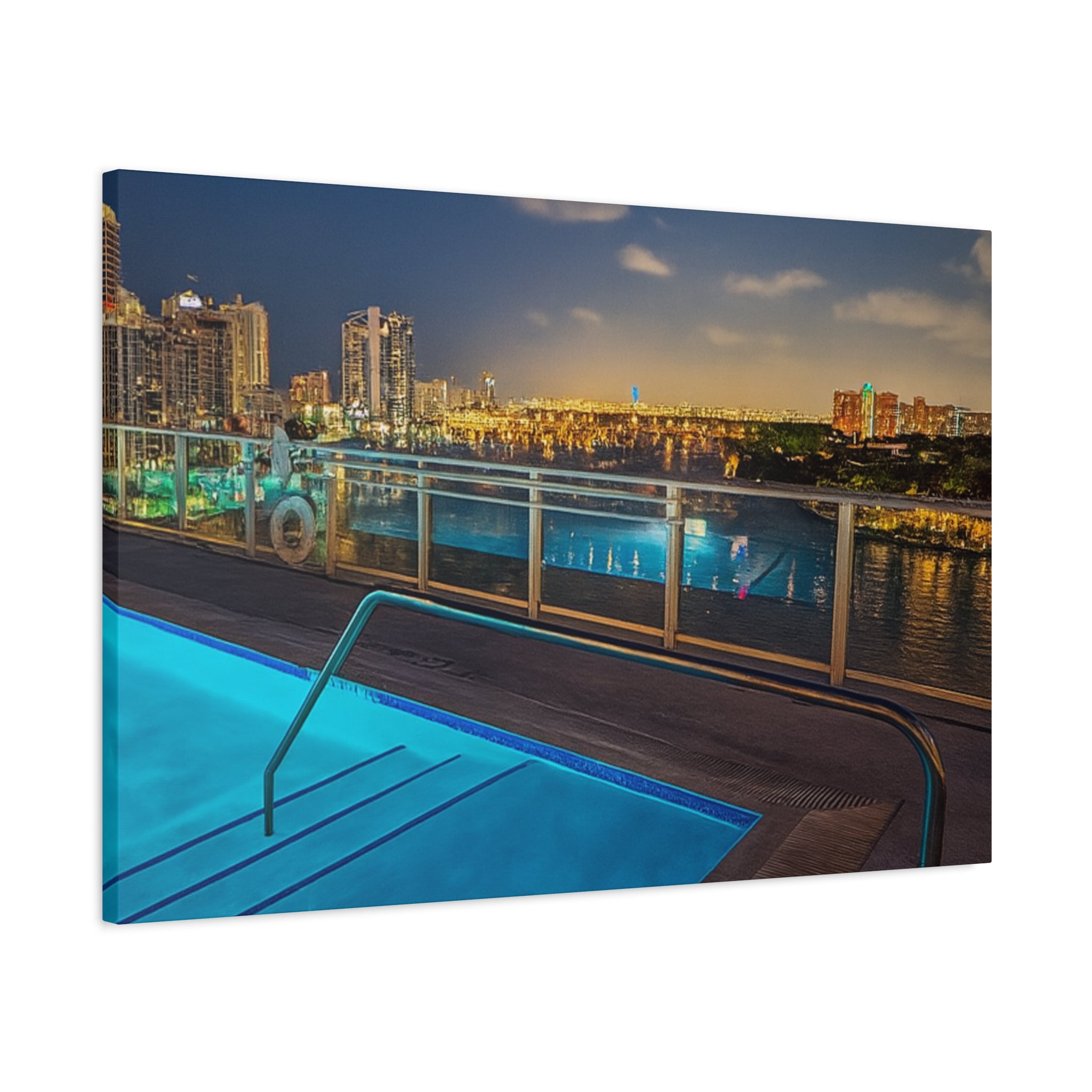 "Skyline Reflections" – Luxe Canvas Print