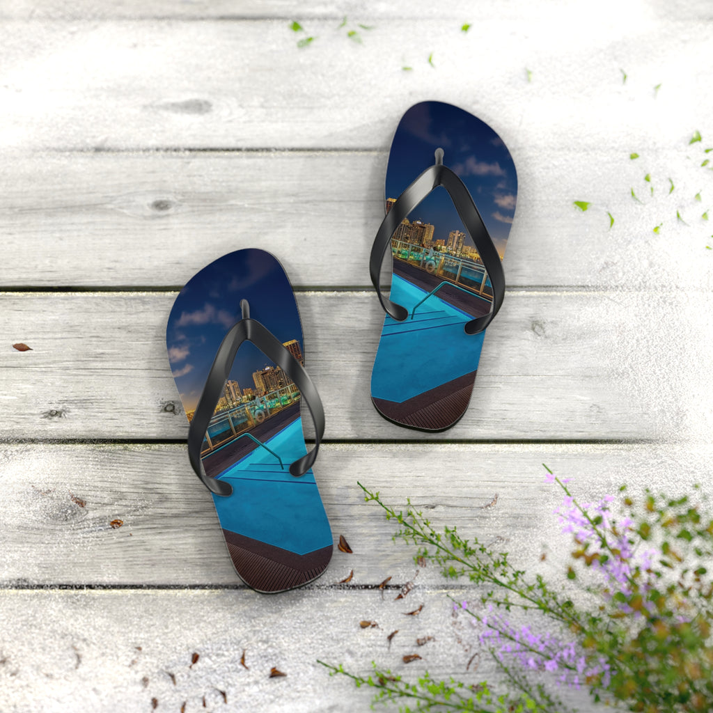 “Skyline Reflections" – Premium Flip Flops