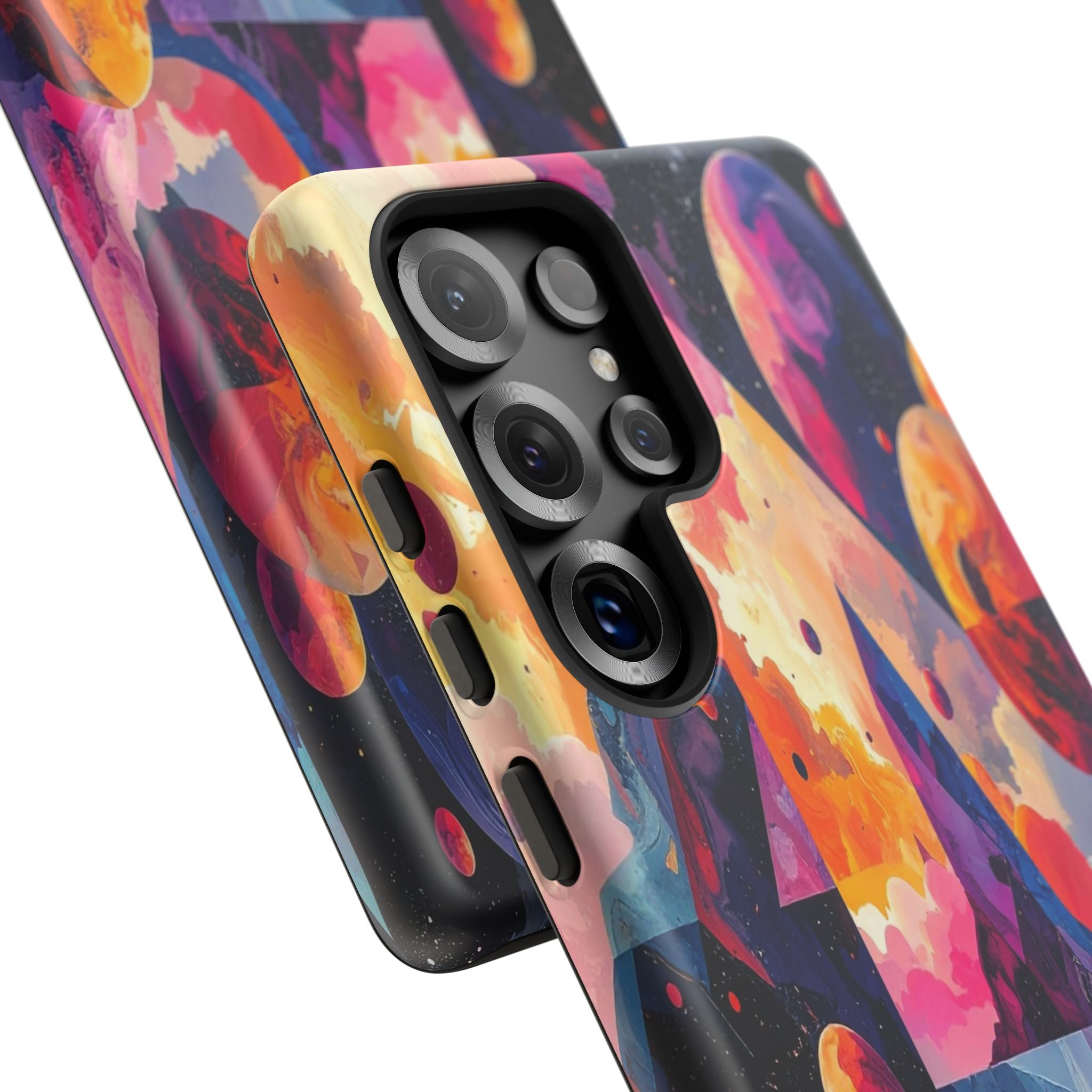 Cosmic Geometrica: Floating Spheres of Abstraction, Digital Dreamscape Dimensions - L’Art Suprême Phone Case