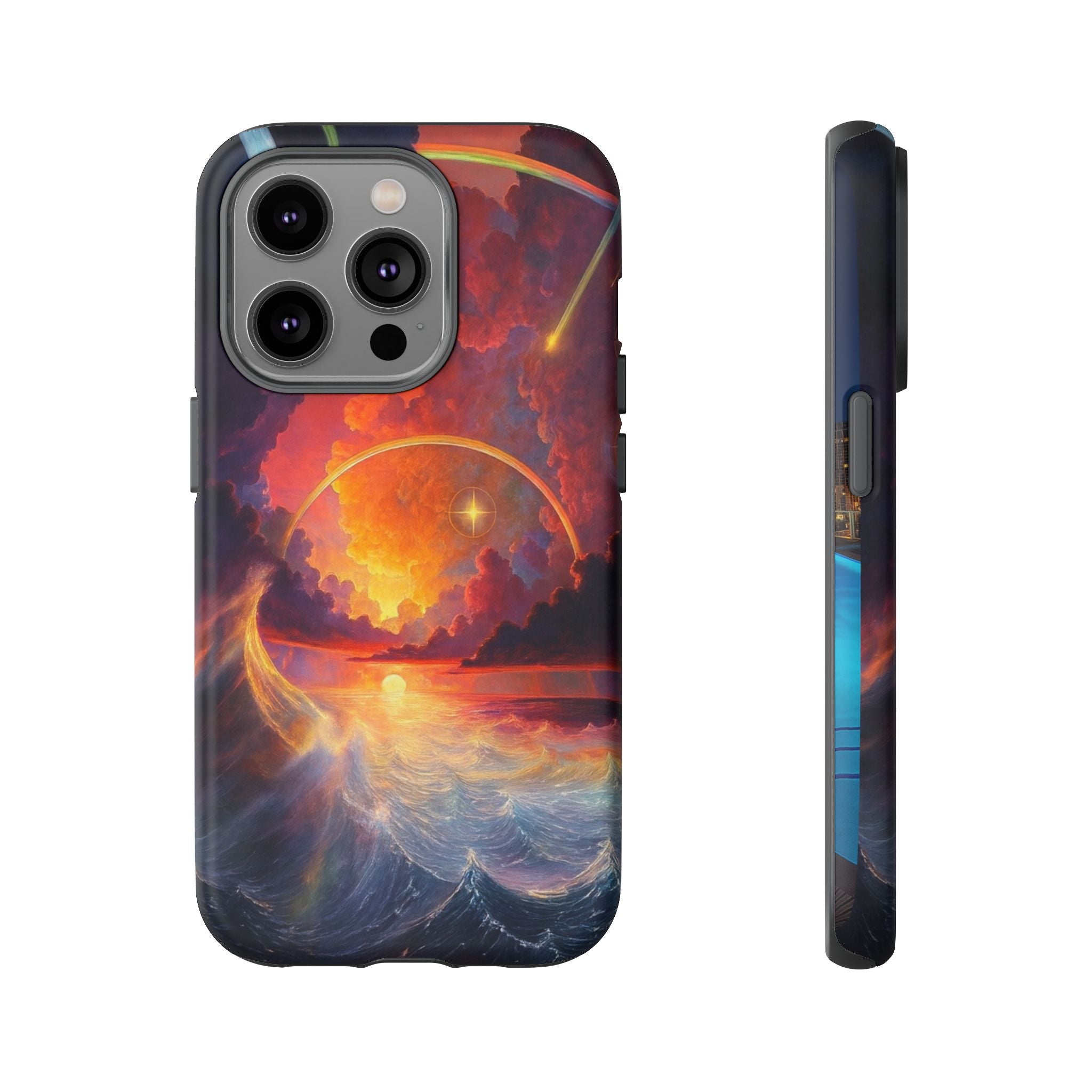 "Celestial Tides" – Printed Tough Phone Case