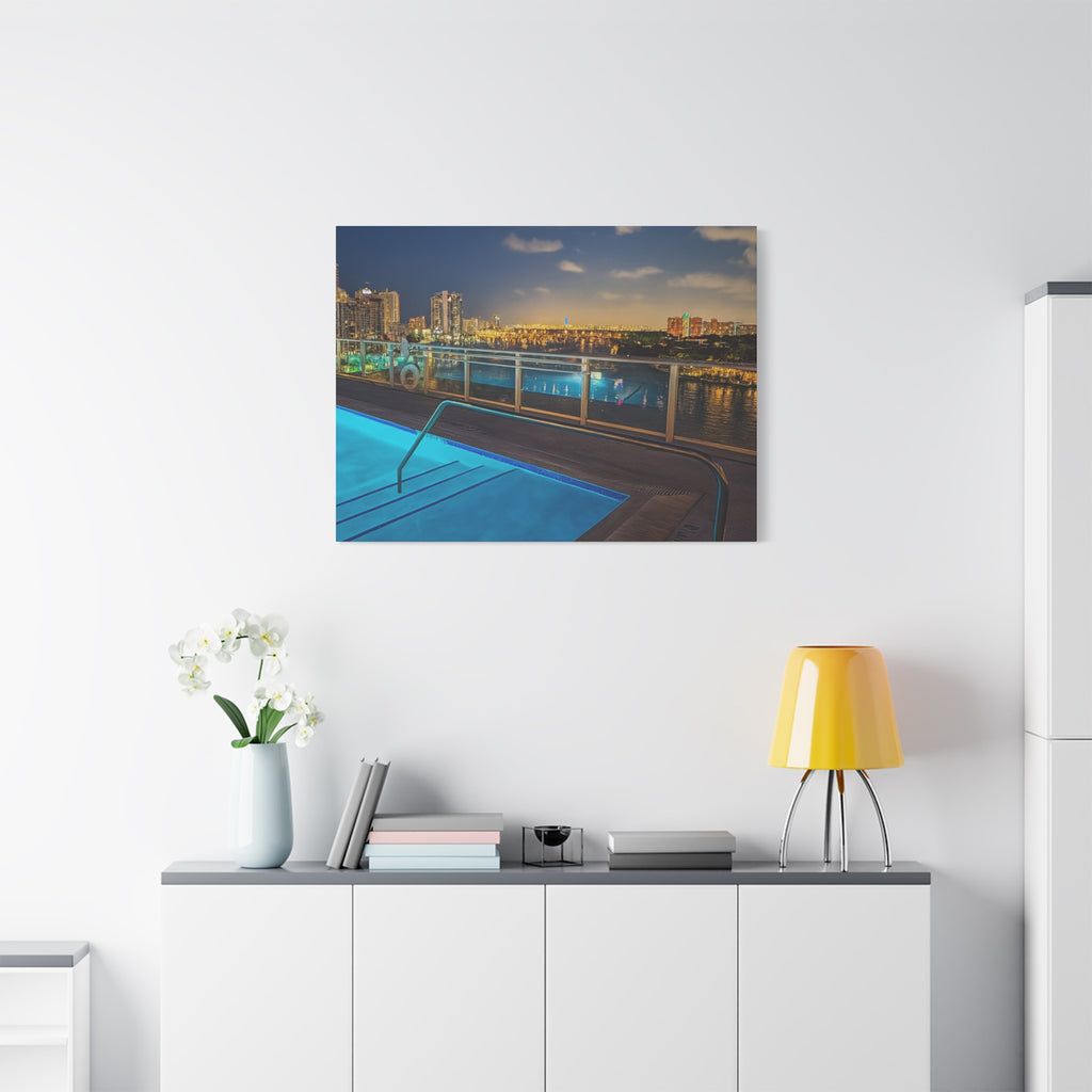 "Skyline Reflections" – Luxe Canvas Print