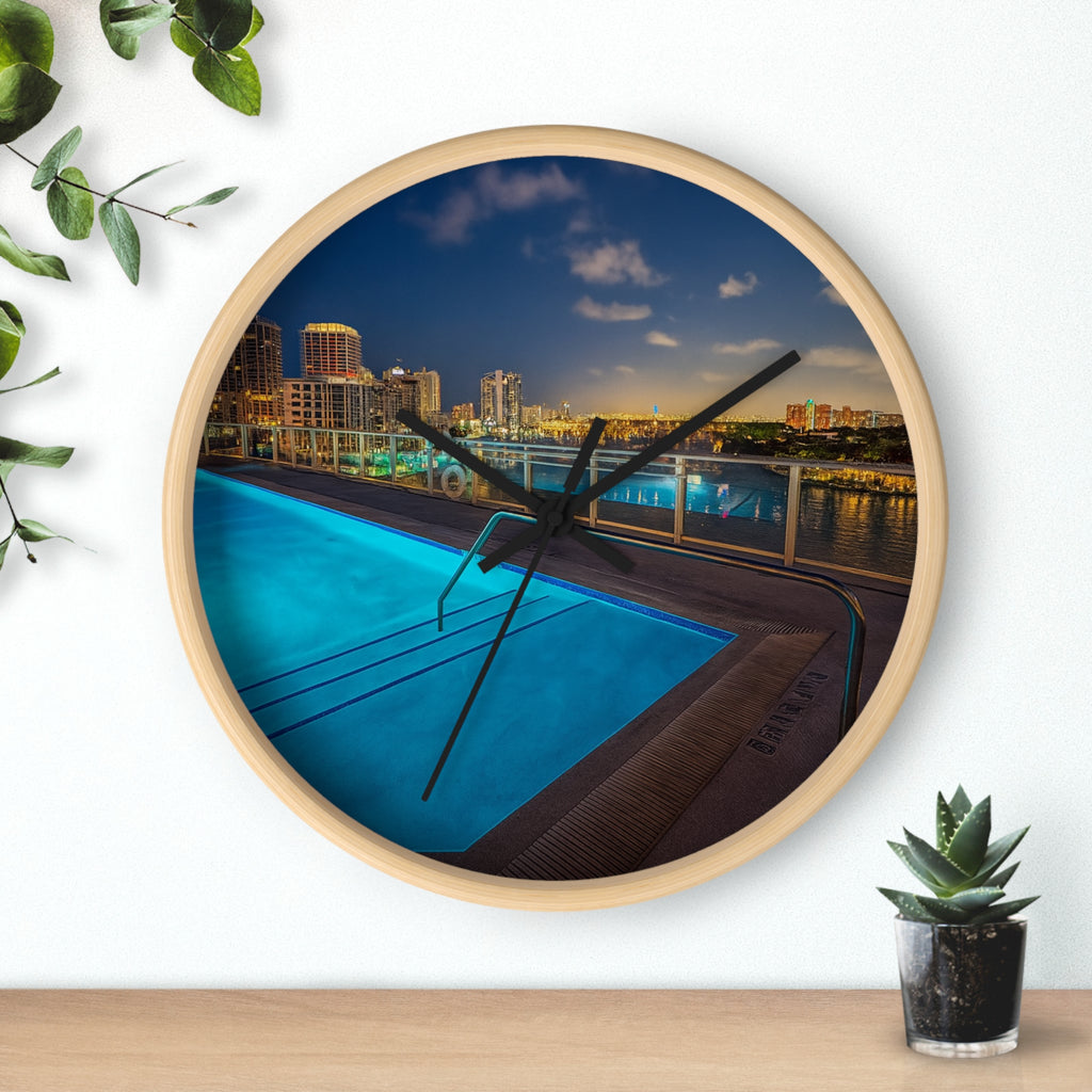 “Skyline Reflections" – Art Wall Clock