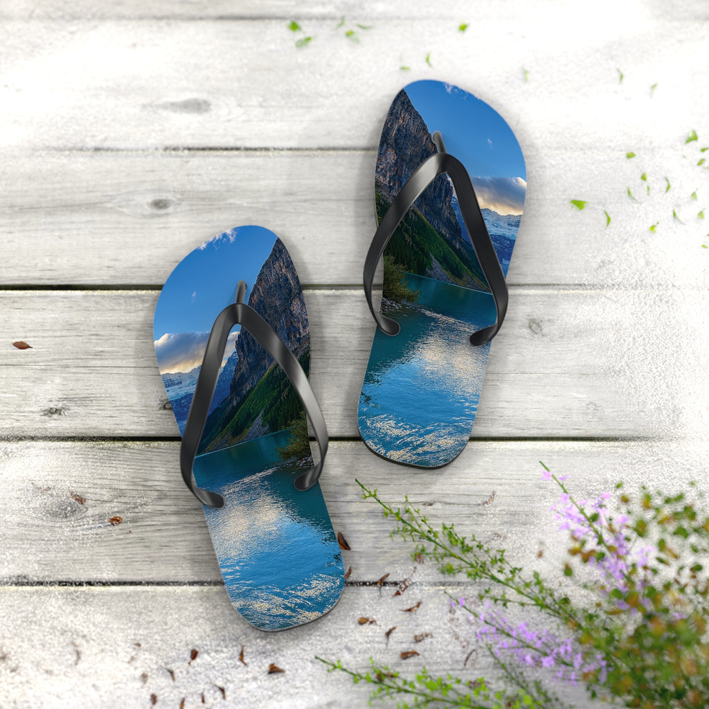"Glacial Serenity" – Premium Flip Flops
