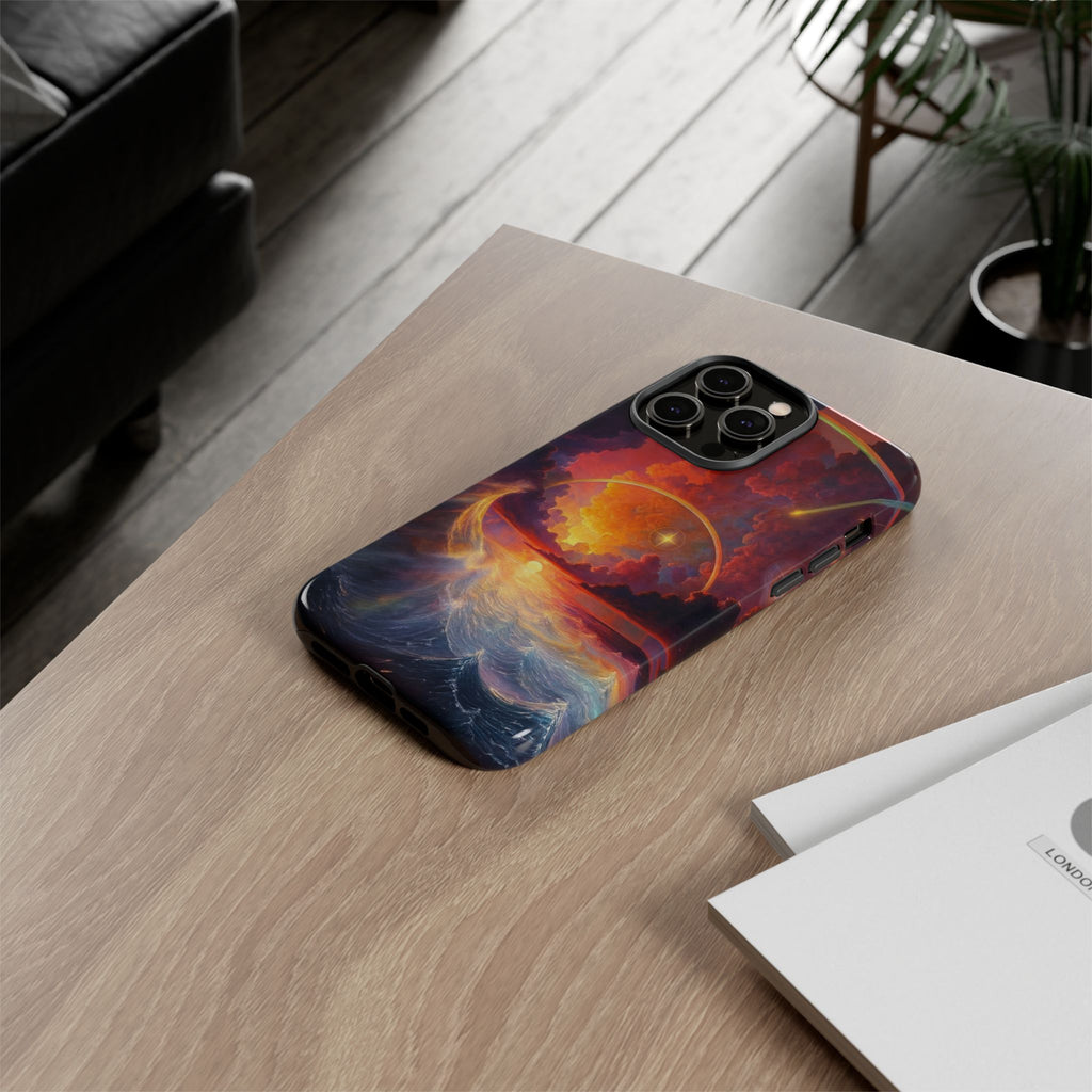 "Celestial Tides" – Printed Tough Phone Case
