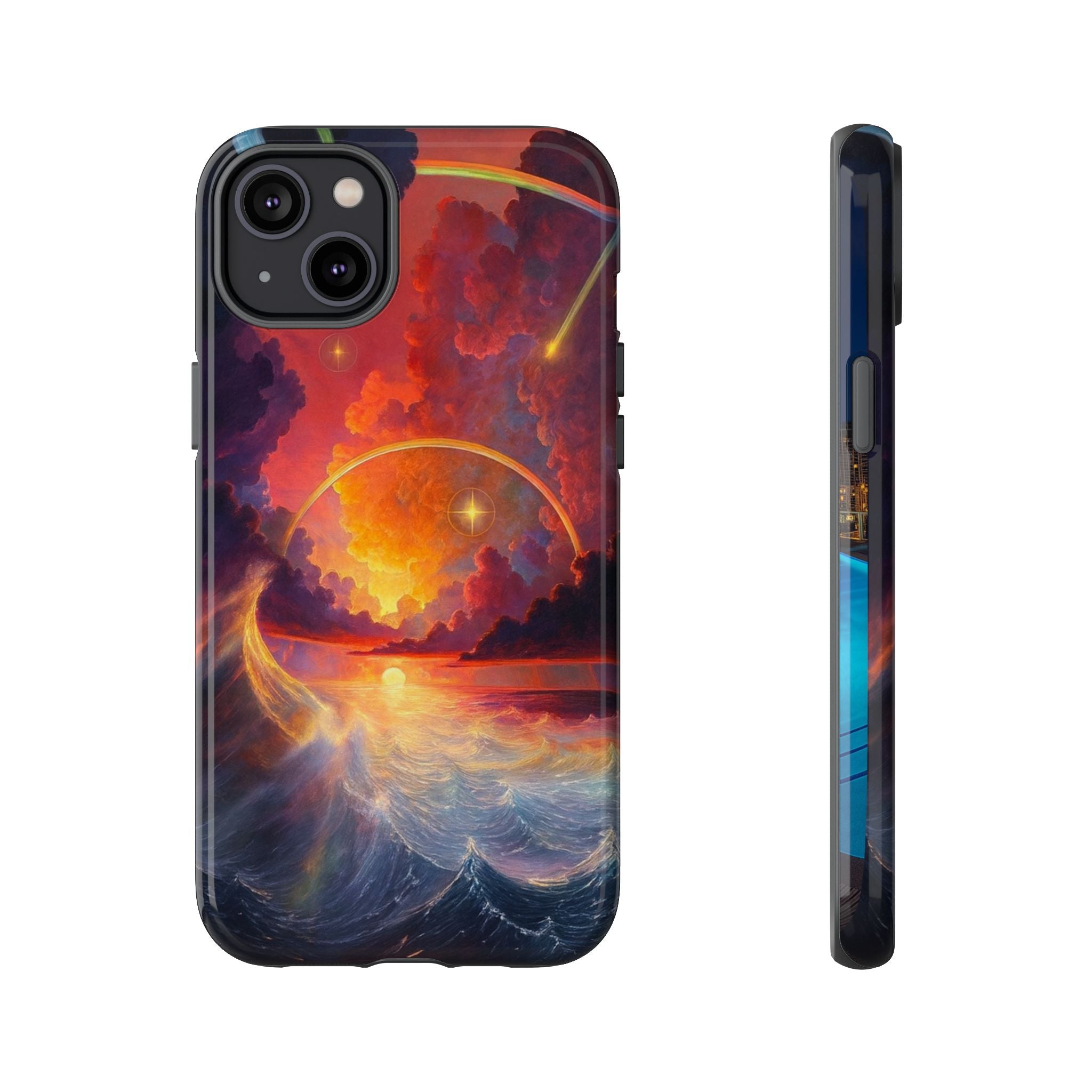 "Celestial Tides" – Printed Tough Phone Case